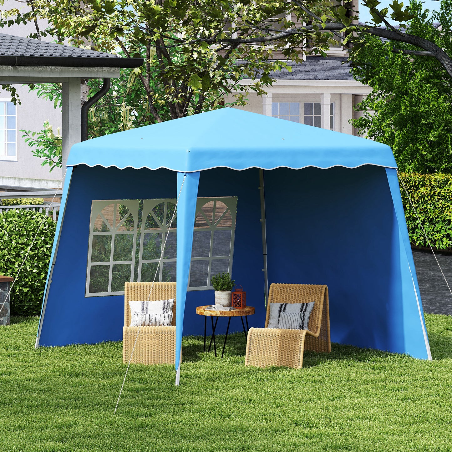 2.4 x 2.4m Two Wall Pop Up Gazebo
