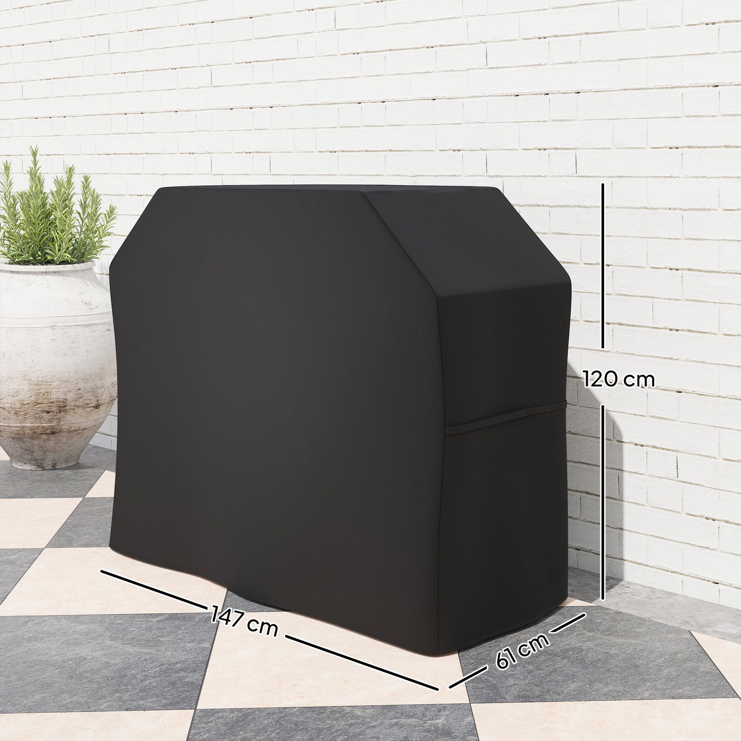 147 x 61cm Plastic Coated Protective Grill Cover