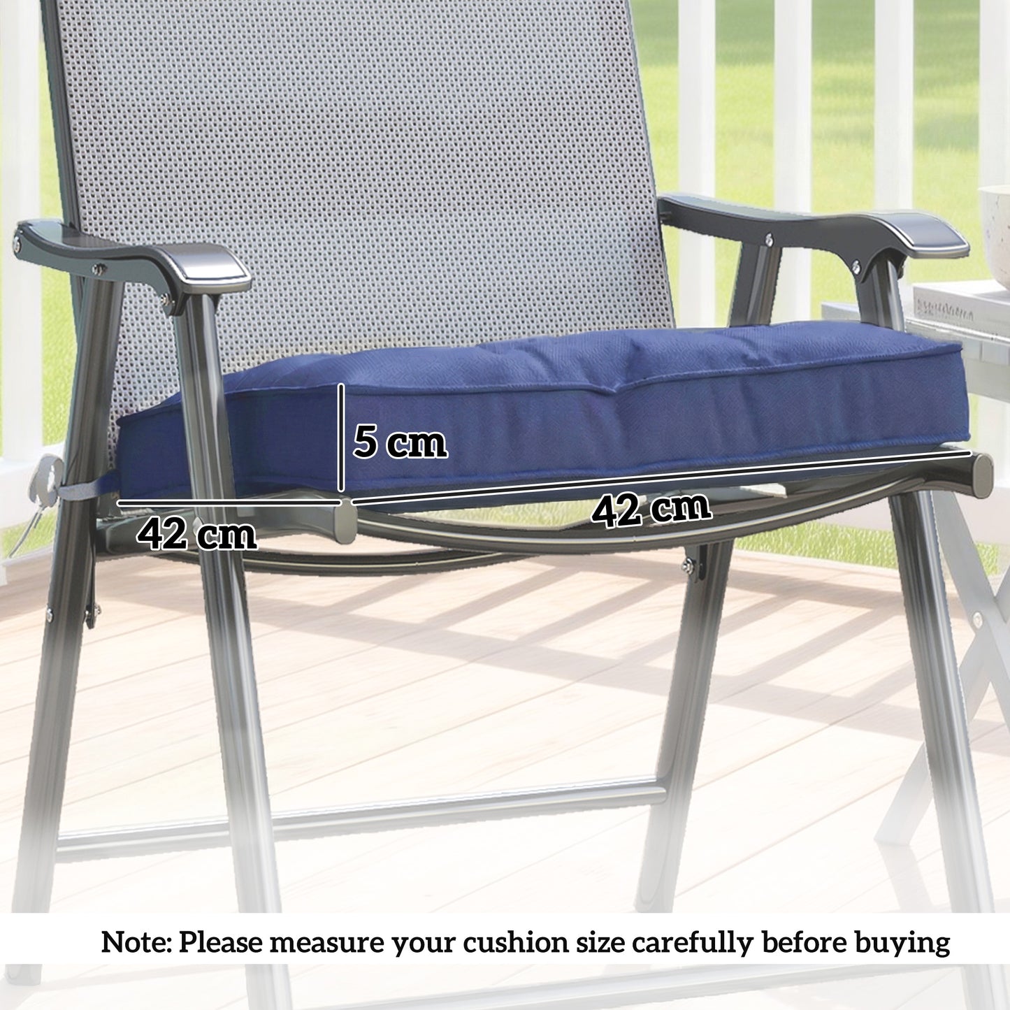 Garden Seat Cushion with Ties