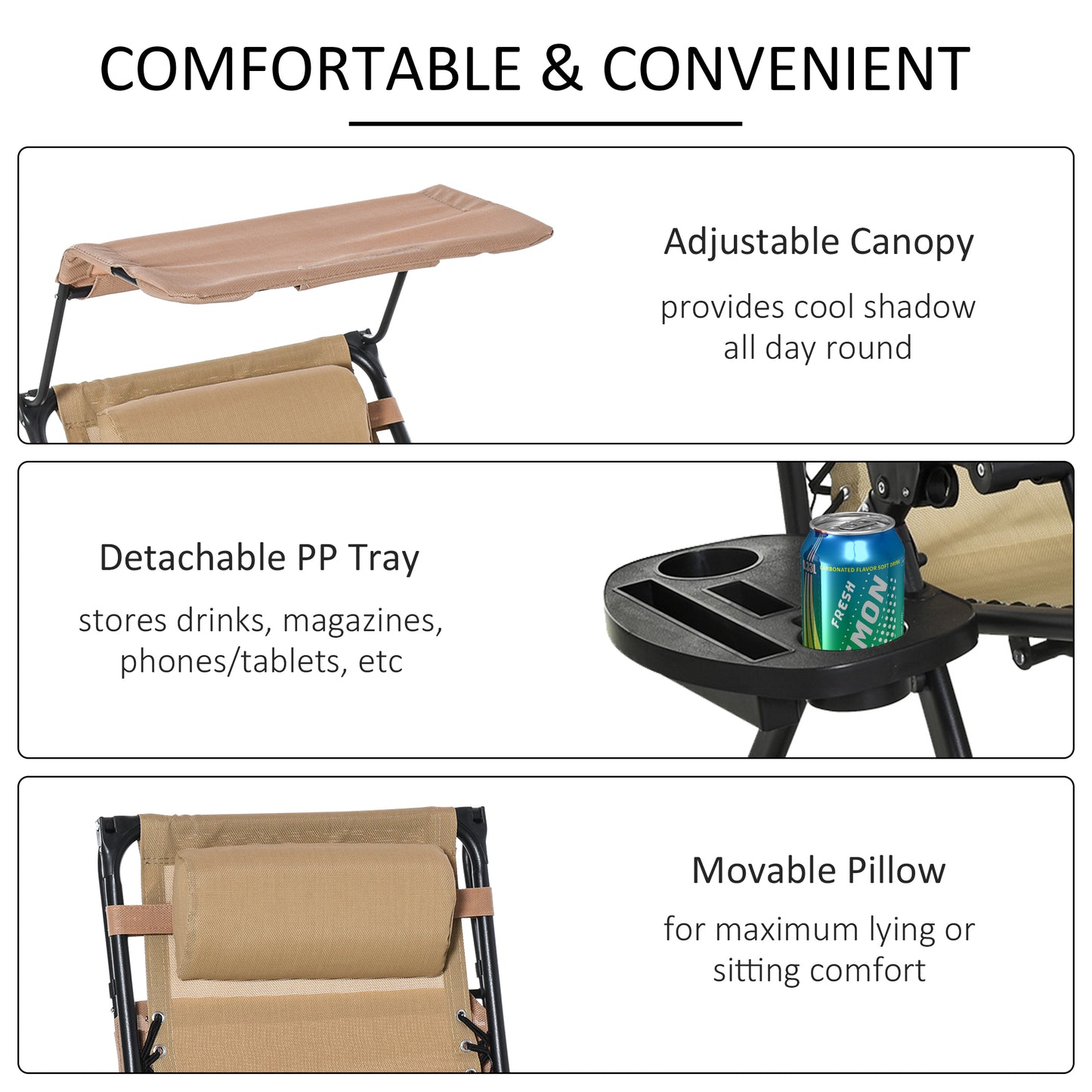 Garden Rocking Chair Folding Recliner Outdoor Adjustable Sun