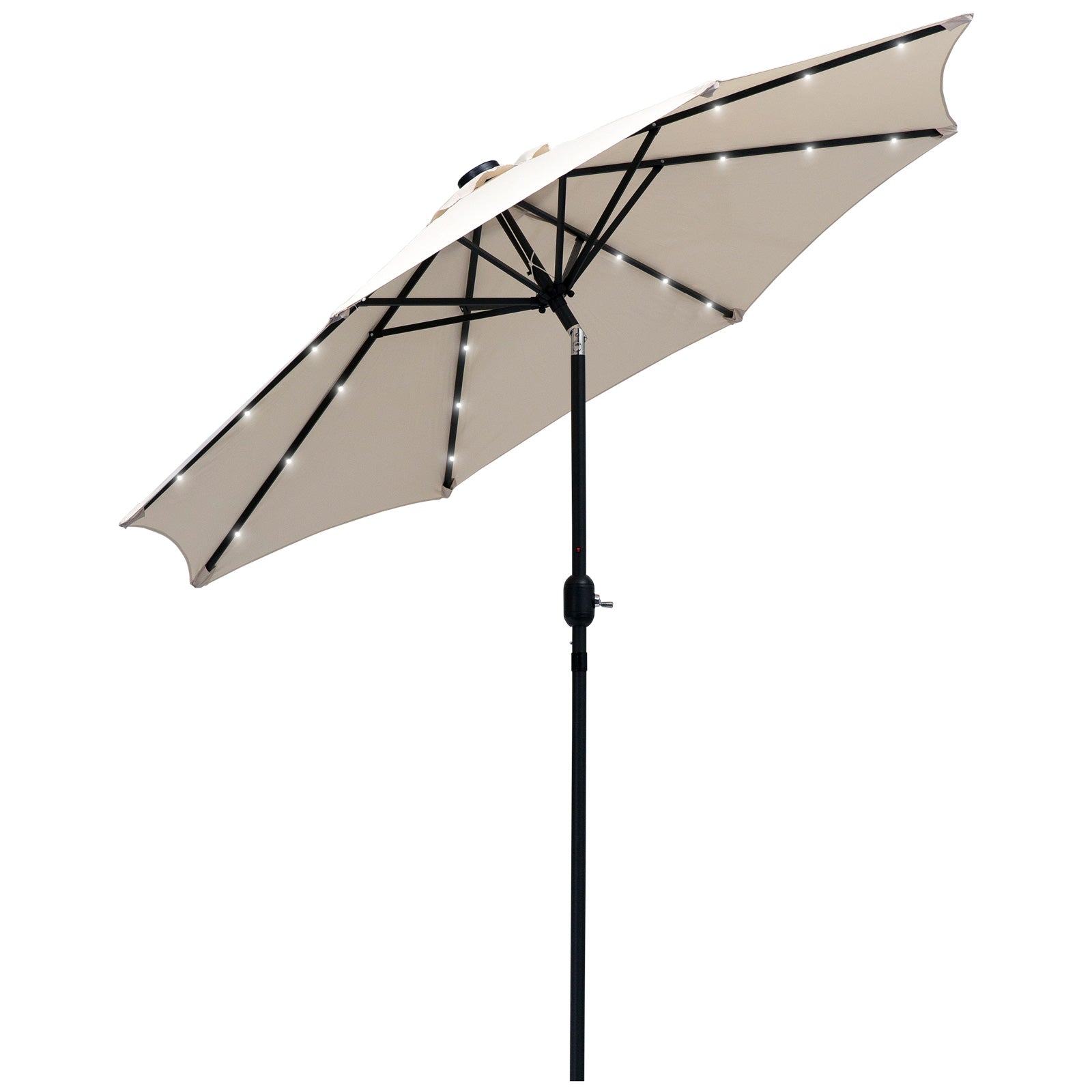 2.7m Patio Garden Umbrella Outdoor Parasol with Tilt Crank (1)