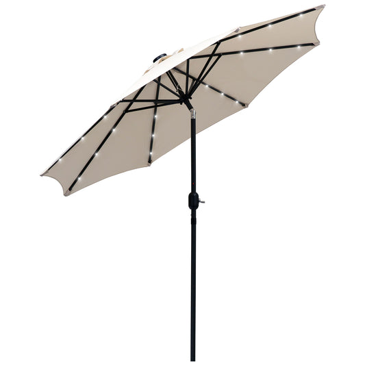 2.7m Patio Garden Umbrella Outdoor Parasol with Tilt Crank (1)