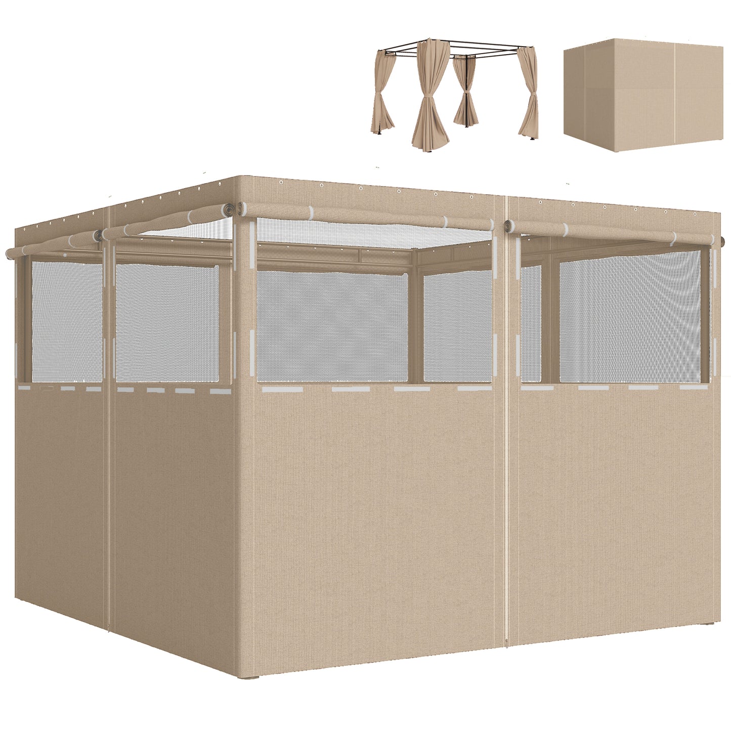 4 Pack Replacement Gazebo Curtains Privacy Panel (1)