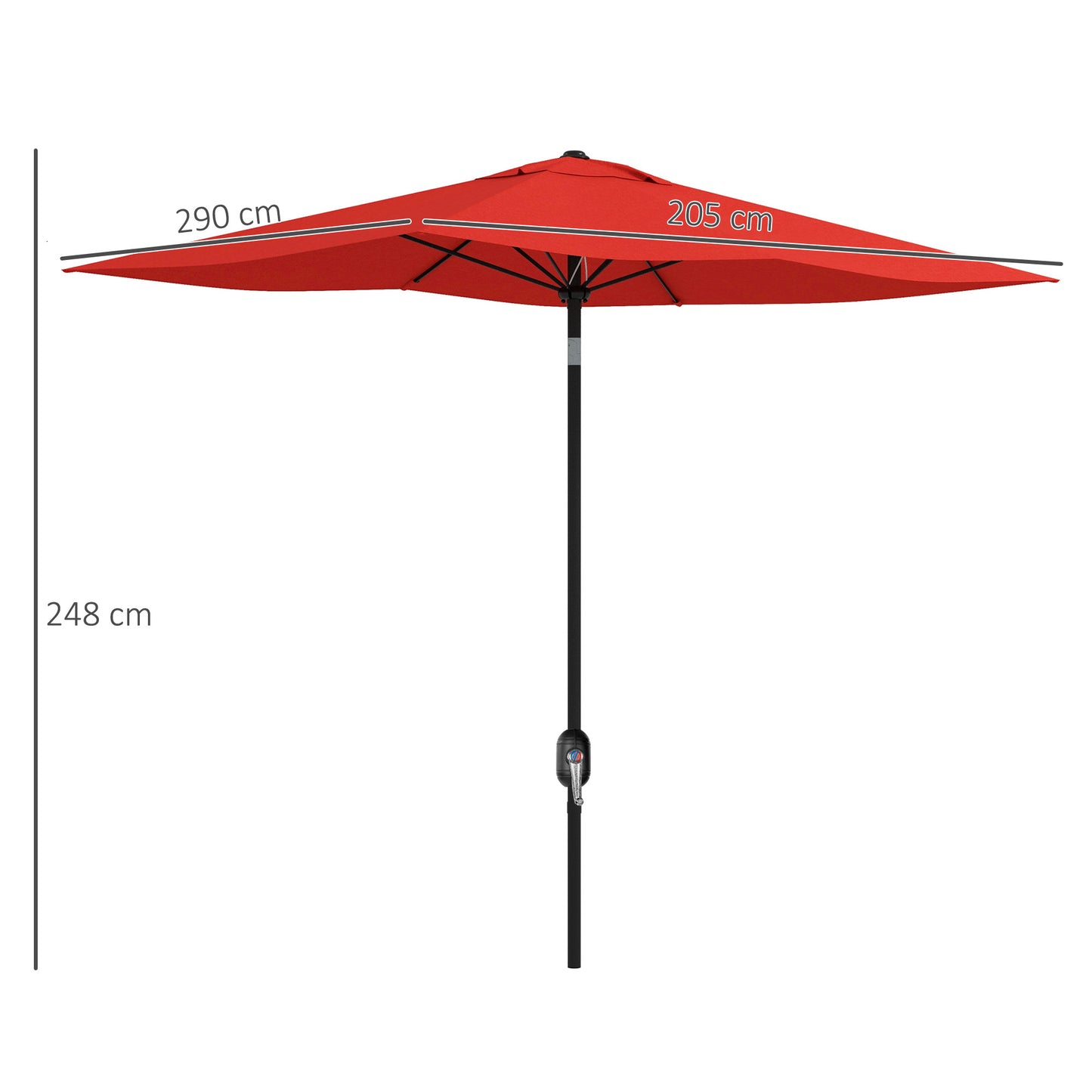 2 x 3 m Rectangular Parasol Umbrella