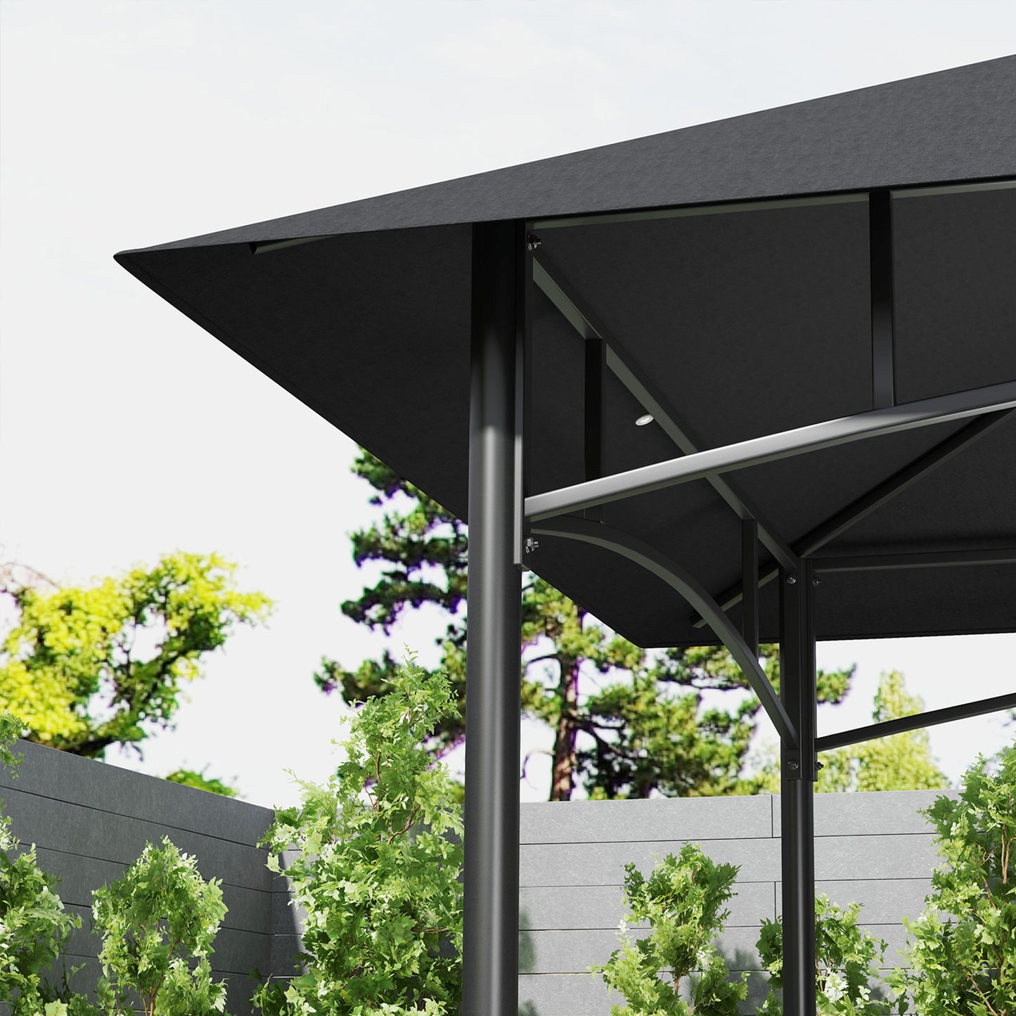 150 x 240cm BBQ Grill Gazebo, with Shelves