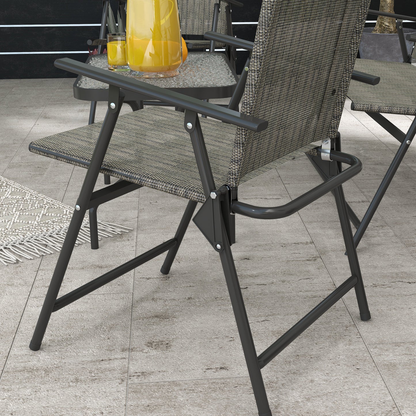 Four-Piece Metal Garden Sofa Set