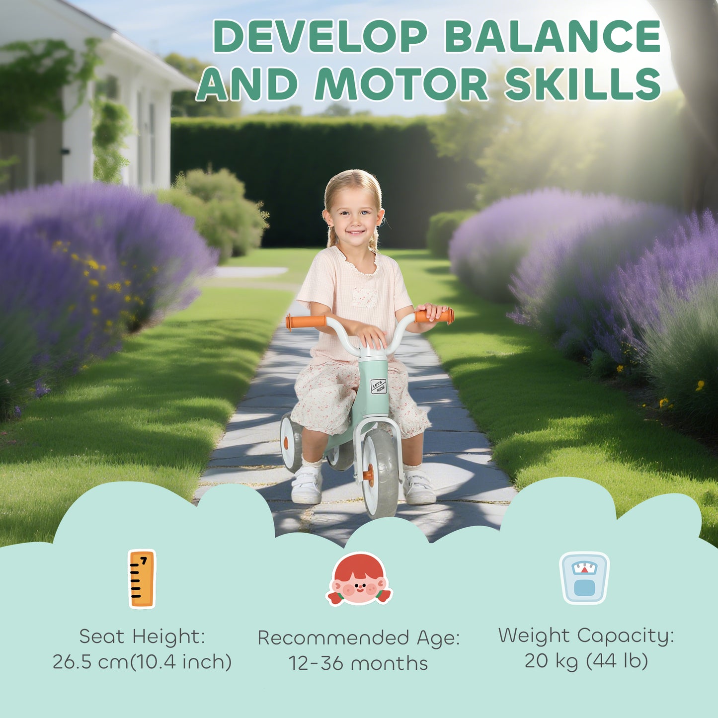Toddler Balance Bike with No Pedal