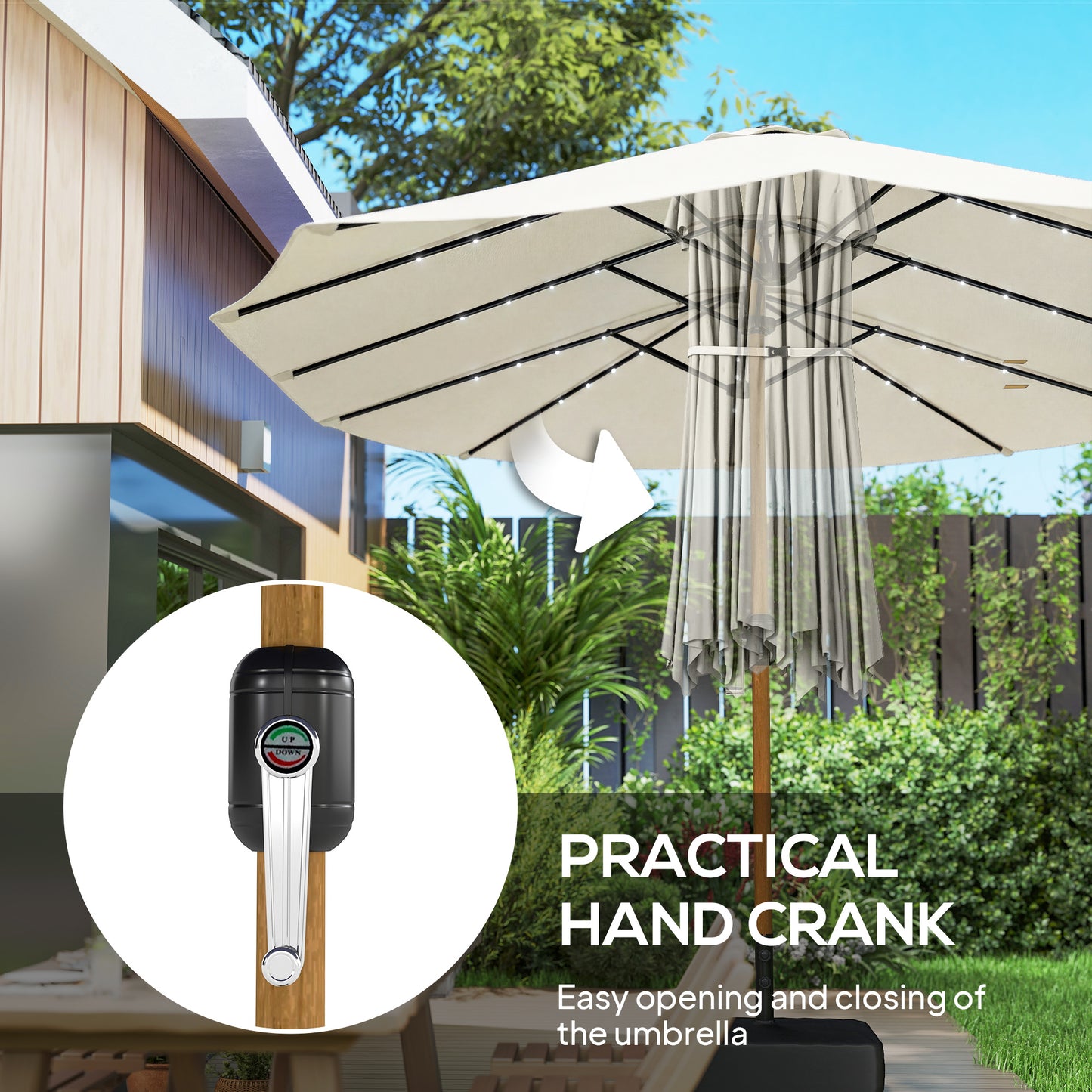 Double Sided Garden Parasol