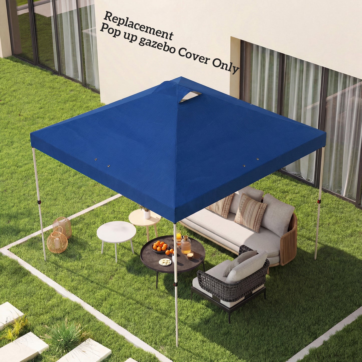 Gazebo Roof Replacement UV50+ Waterproof Pop Up Canopy Cover