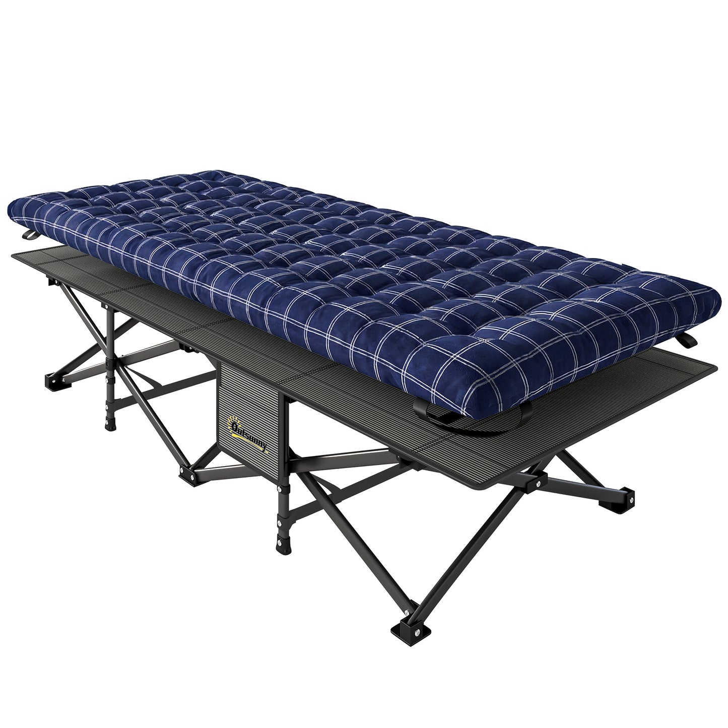 Camping Cot with Soft Pad, 80cm Extra Wide Folding Cots