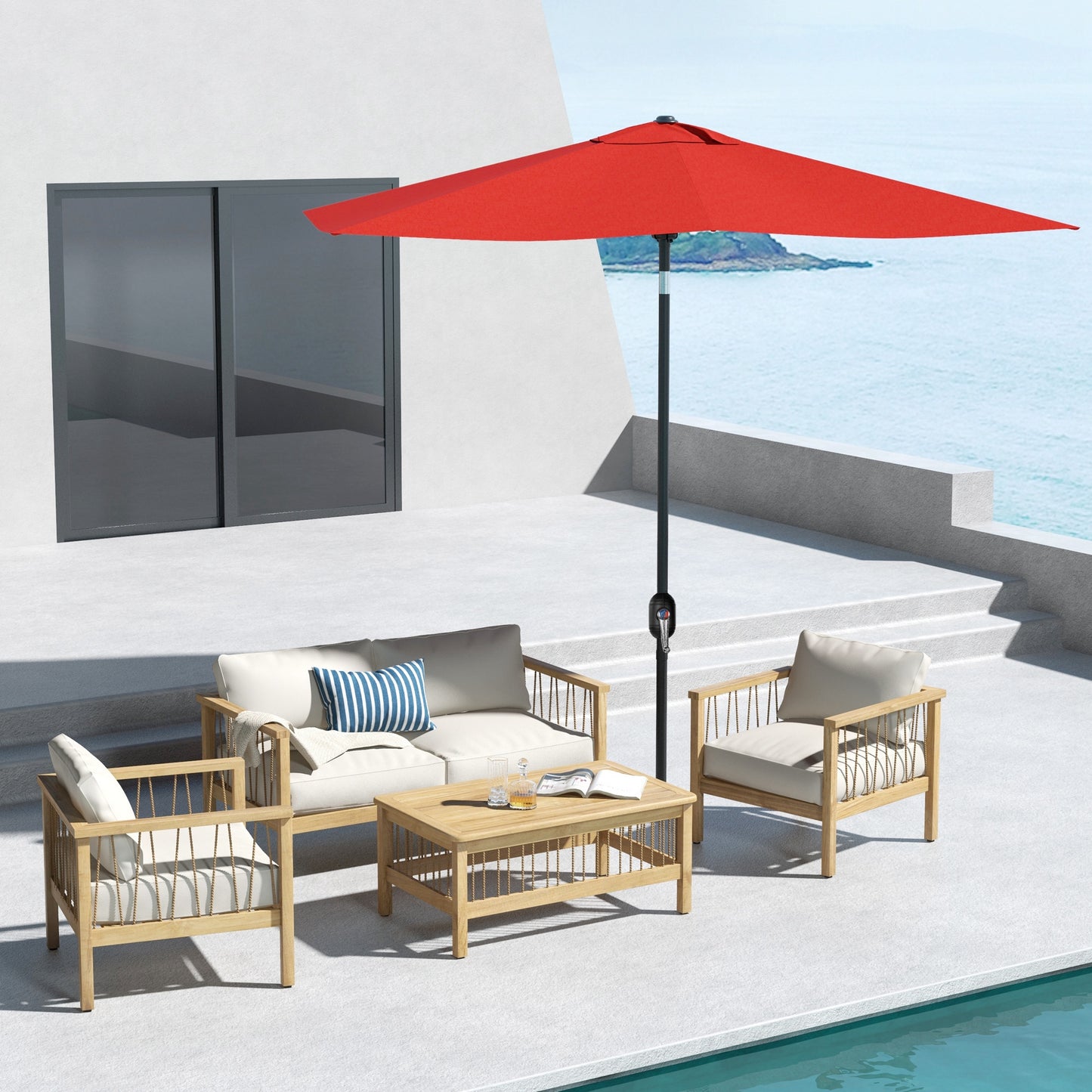 2 x 3 m Rectangular Parasol Umbrella