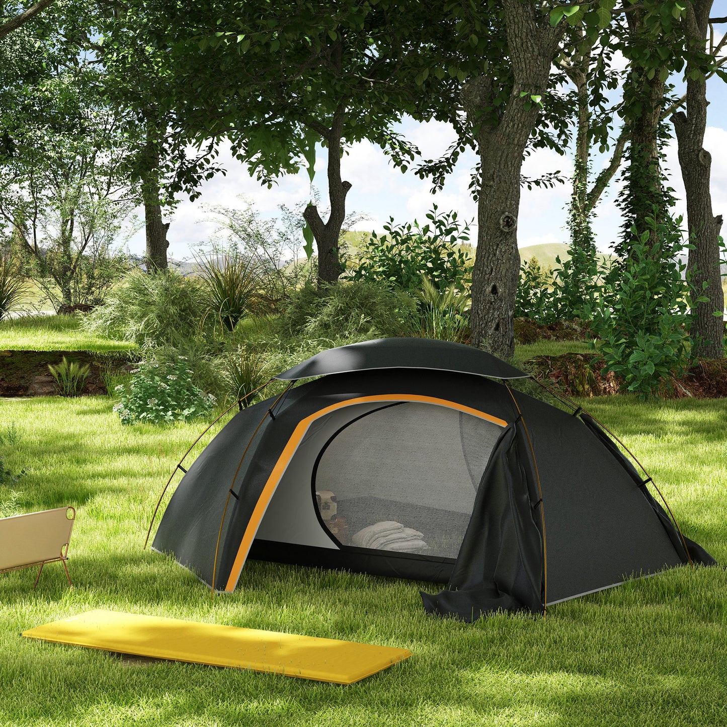 Camping Tent with Self Inflatable Mattress (3)