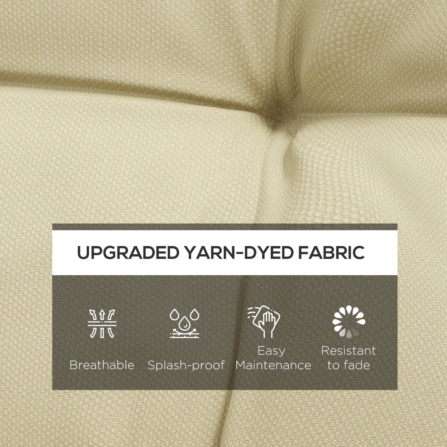 2-Piece Seat Cushion Replacement with Backrest (2)