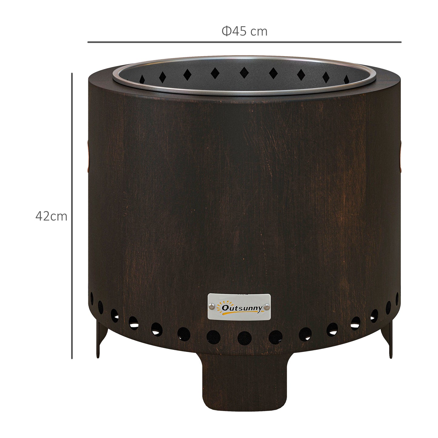 Metal Wood-burning Smokeless Fire Pit