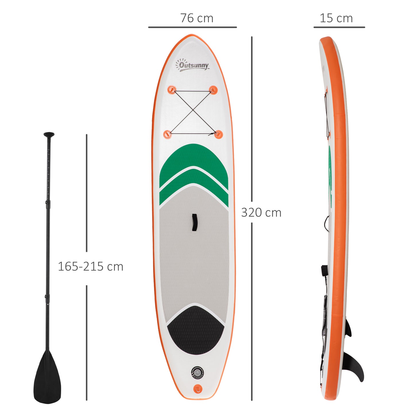 10'6" x 30" x 6" Inflatable Stand Up Paddle Board