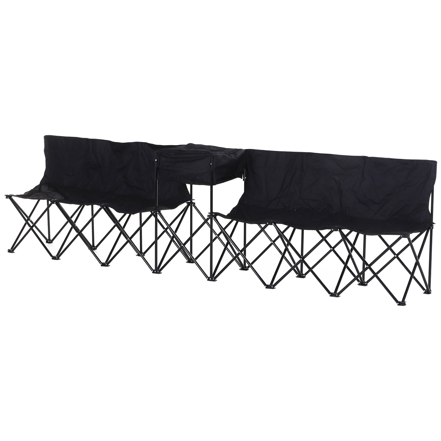 6 Seat Folding Sports Bench Portable Sports Team Bench Spectator