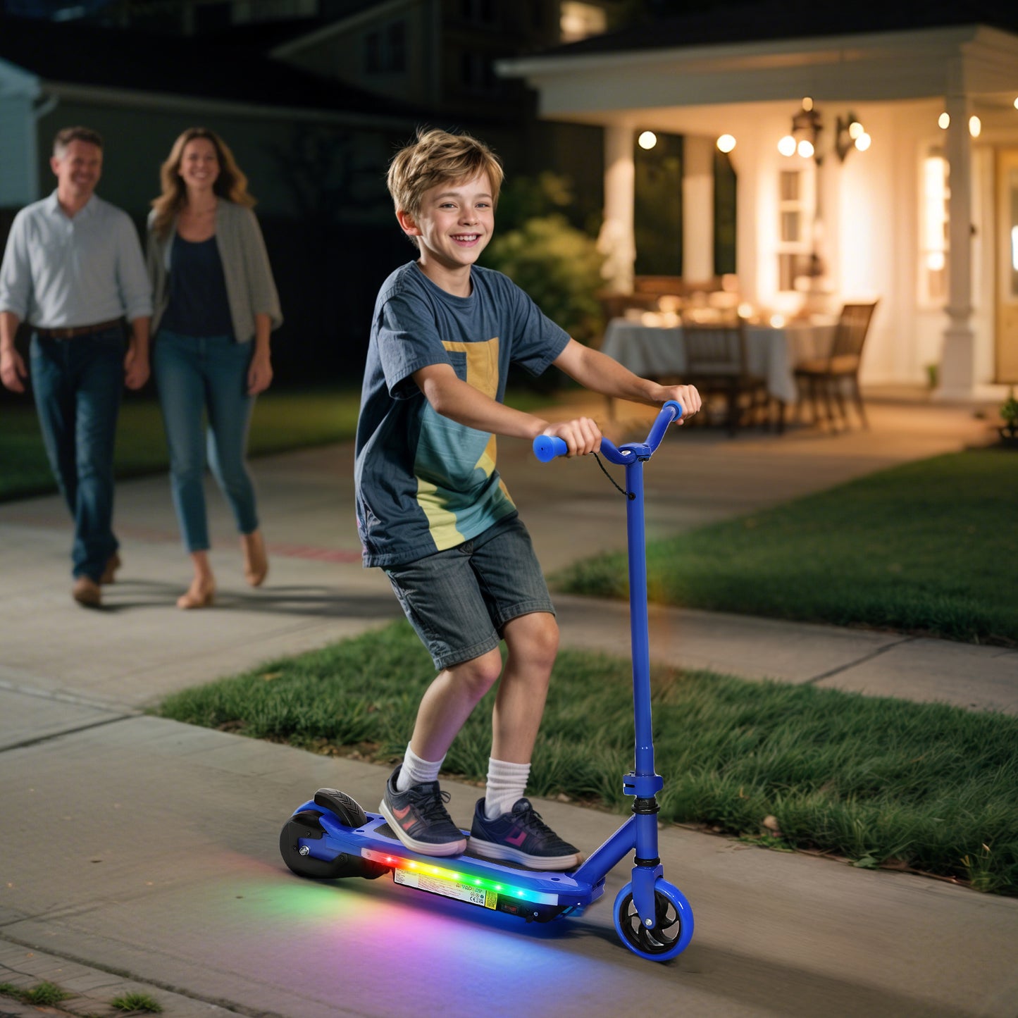 Electric Scooter for Kids 6-14 Years, with Colourful Lights
