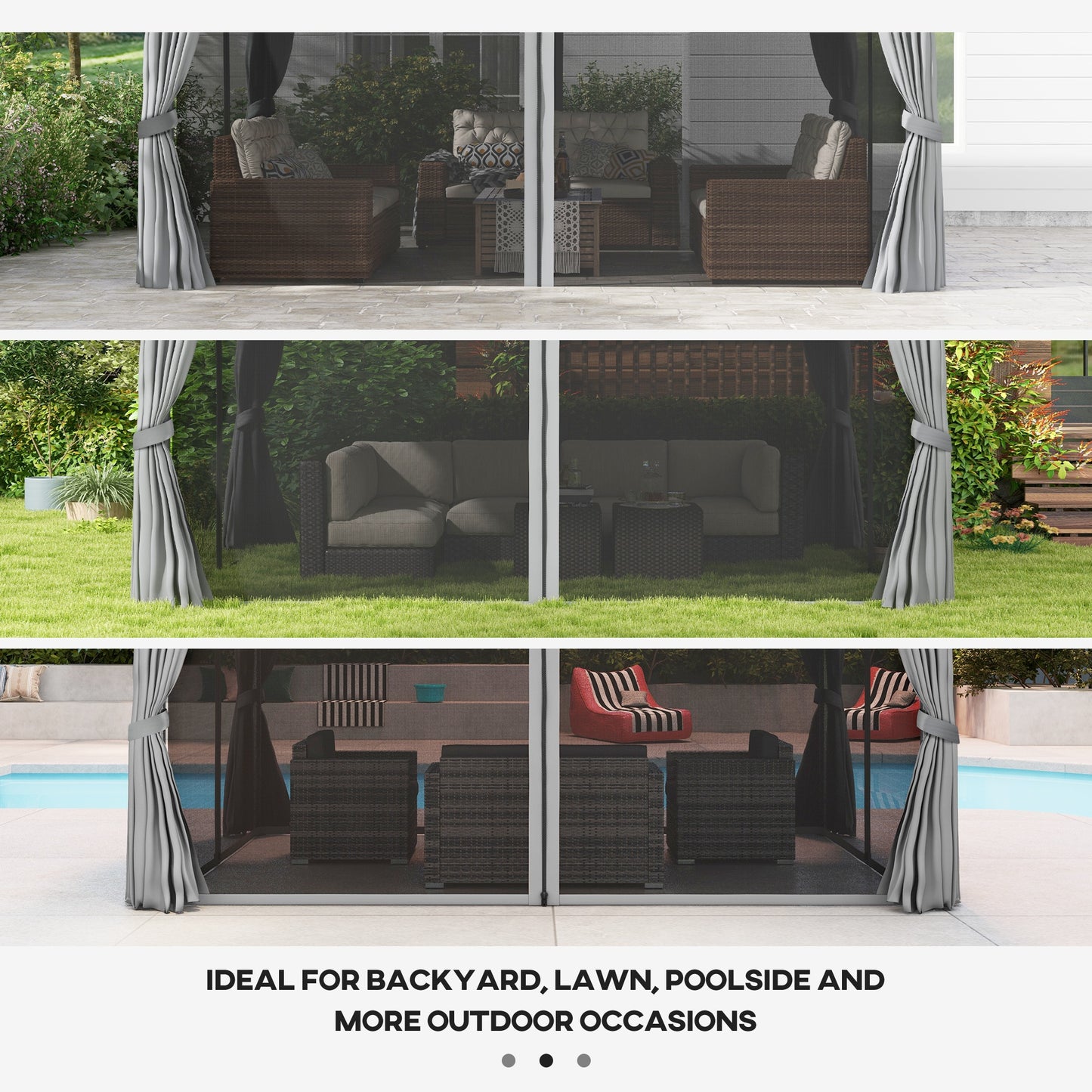 3 x 4m Aluminium Garden Gazebo