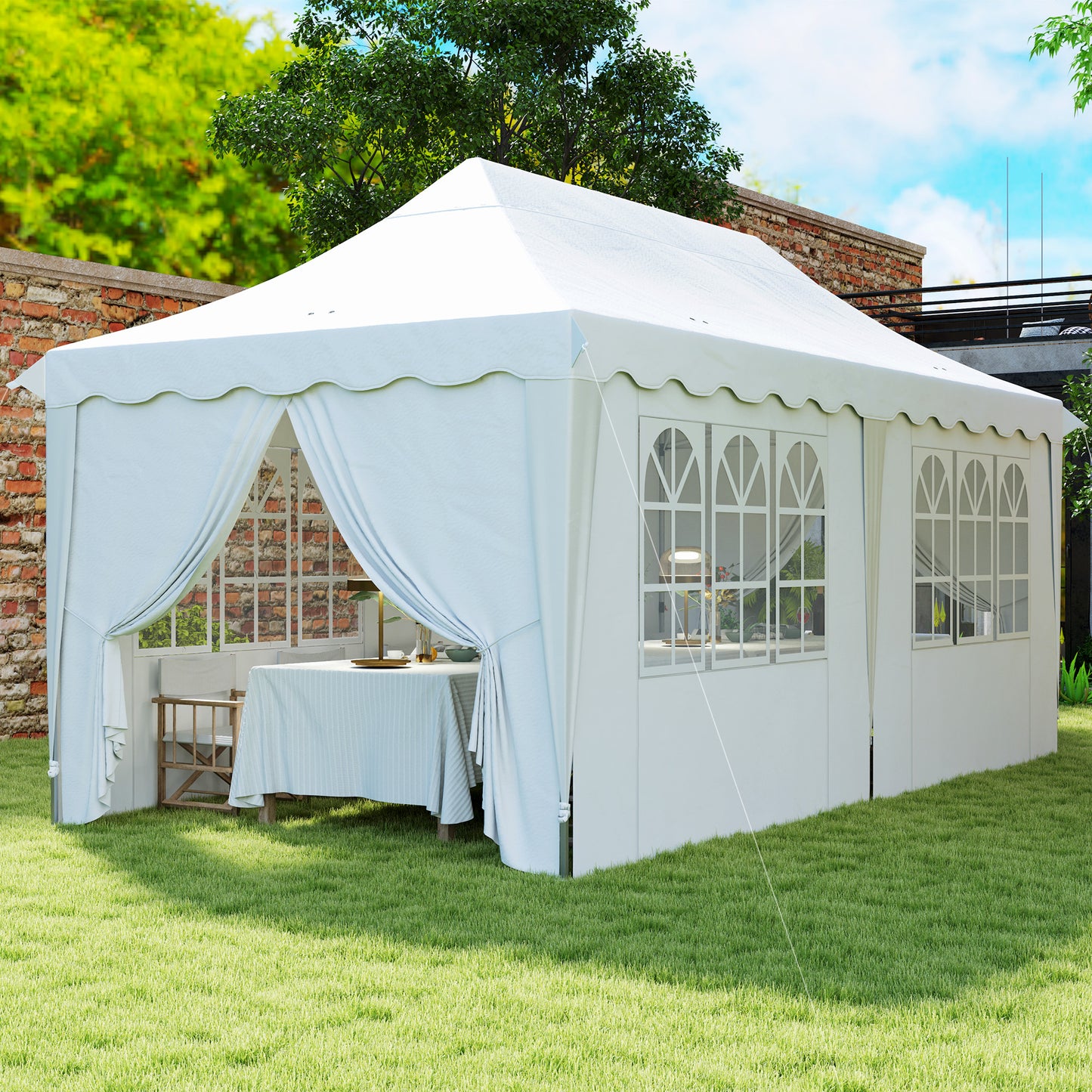 3 x 6m Pop Up Gazebo with Sides