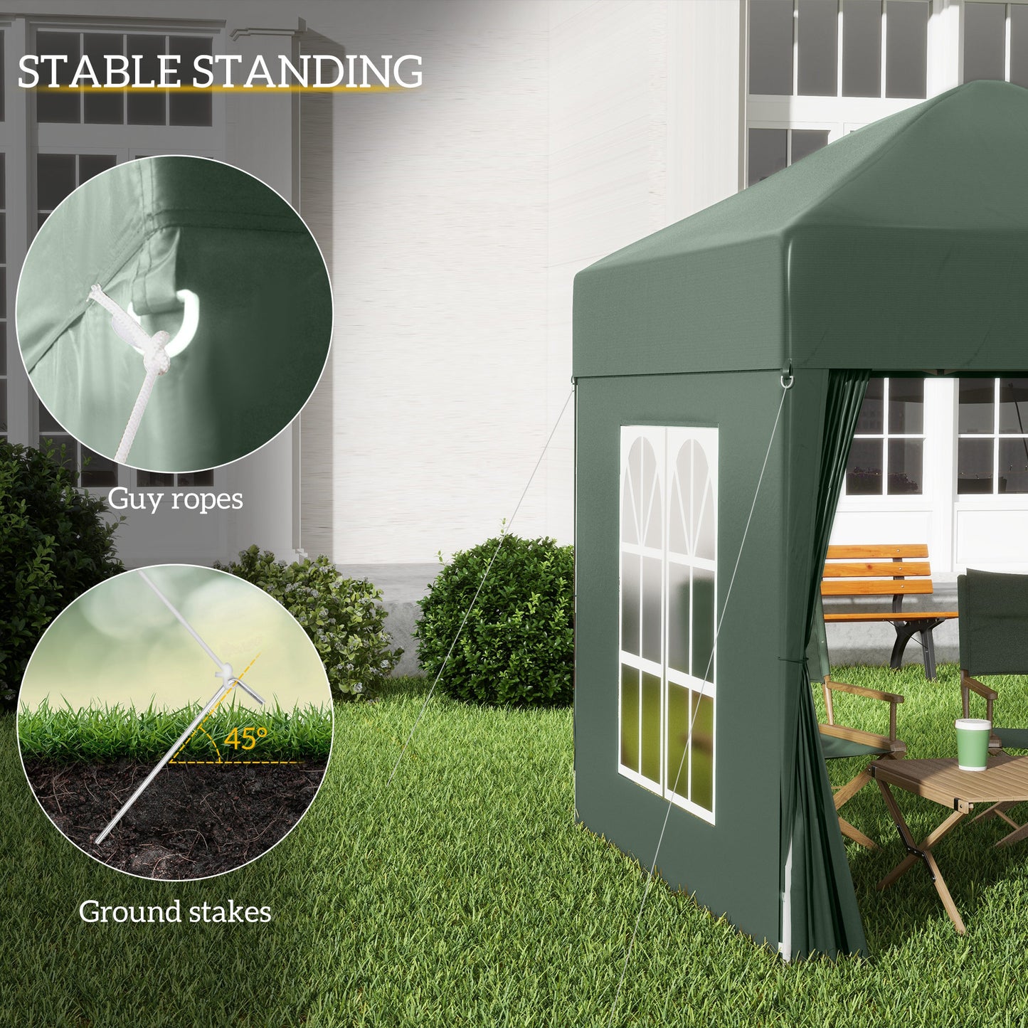 2 x 2 m Garden Pop Up Gazebo, Wedding Party Tent Marquee