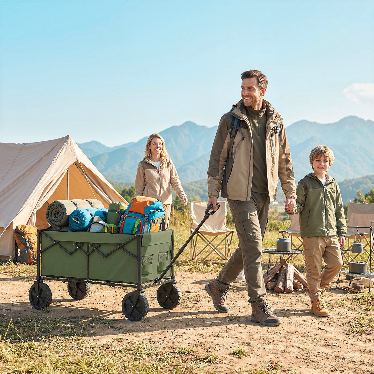 95L Foldable Festival Trolley on Wheels