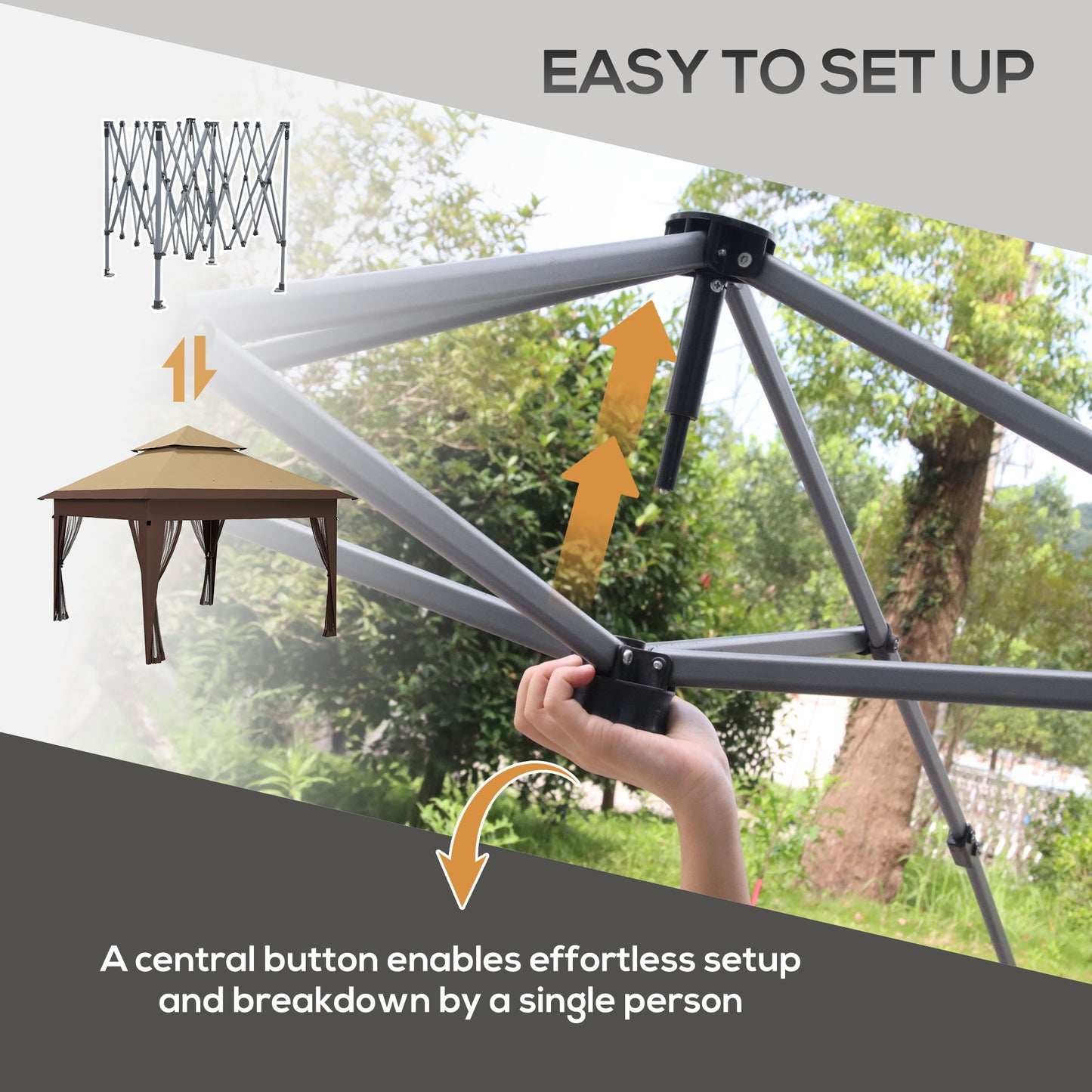 3 x 3(m) Pop Up Gazebo with Mosquito Netting