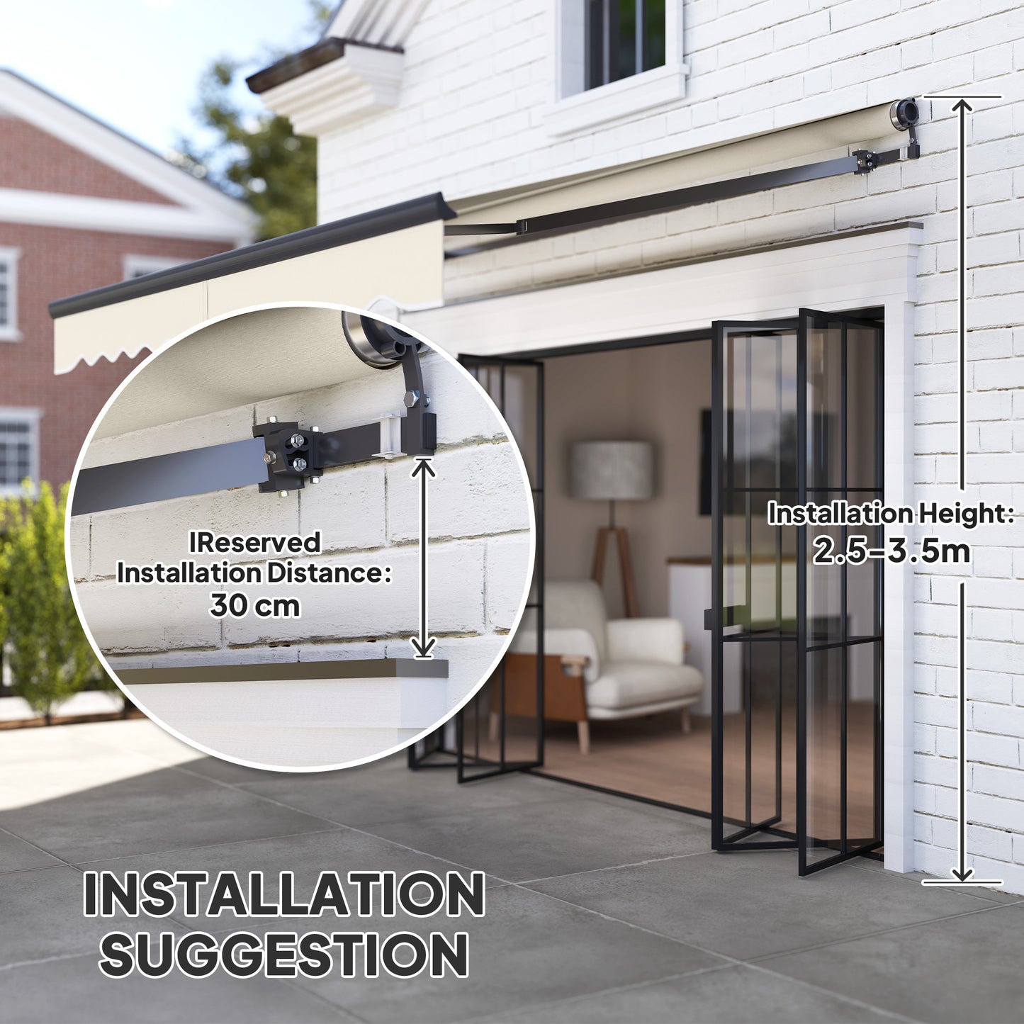 2.5 x 2m Electric Awning with Remote Controller (1)