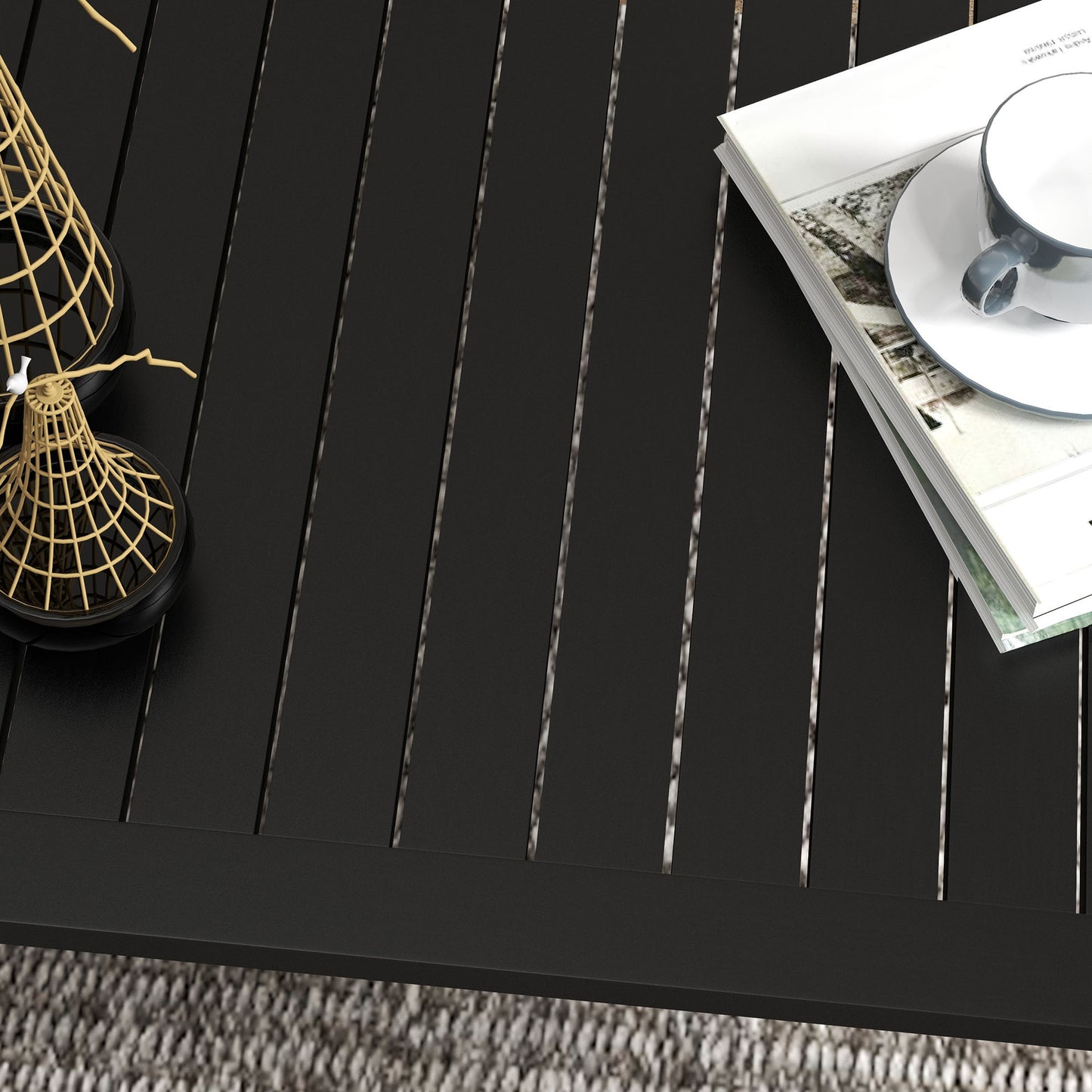 100cm x 60cm Aluminium Outdoor Coffee Table