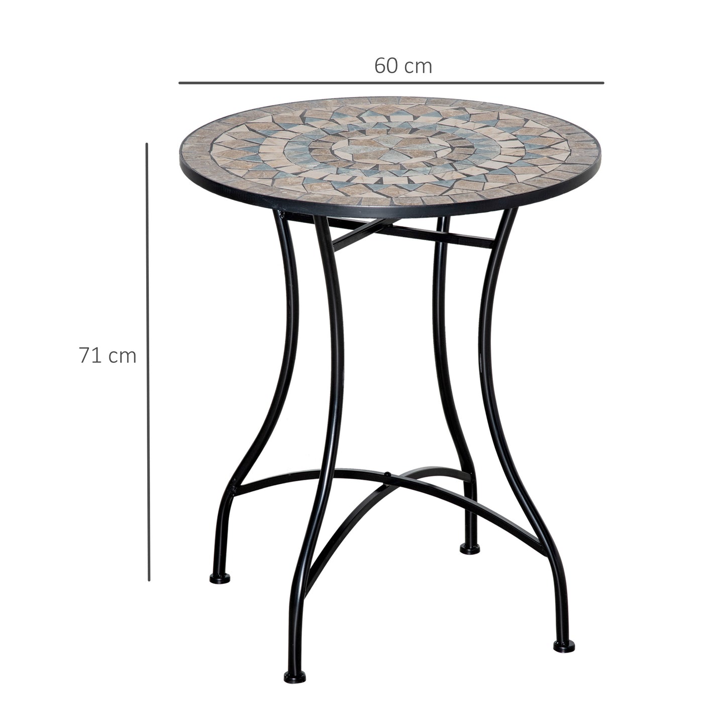 Φ60cm Mosaic Outdoor Patio Table