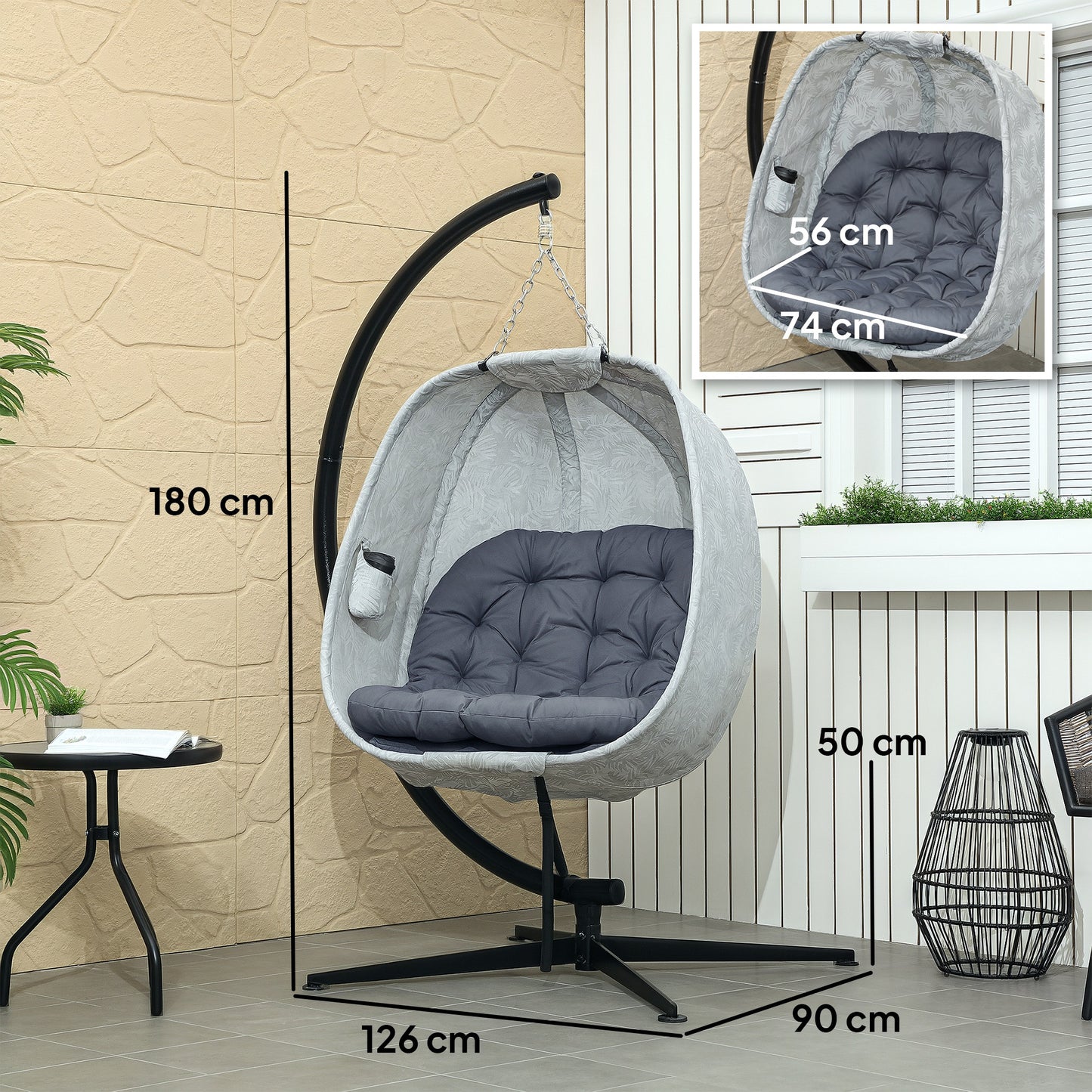 Hanging Egg Chair Outdoor Indoor Garden Swing Chair (4)