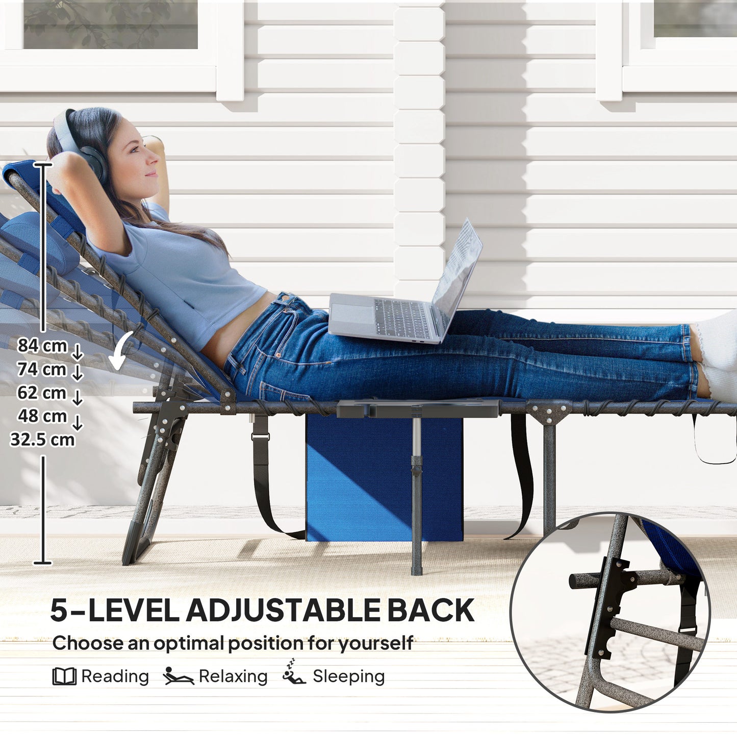 Five-Position Reclining Sun Lounger (2)