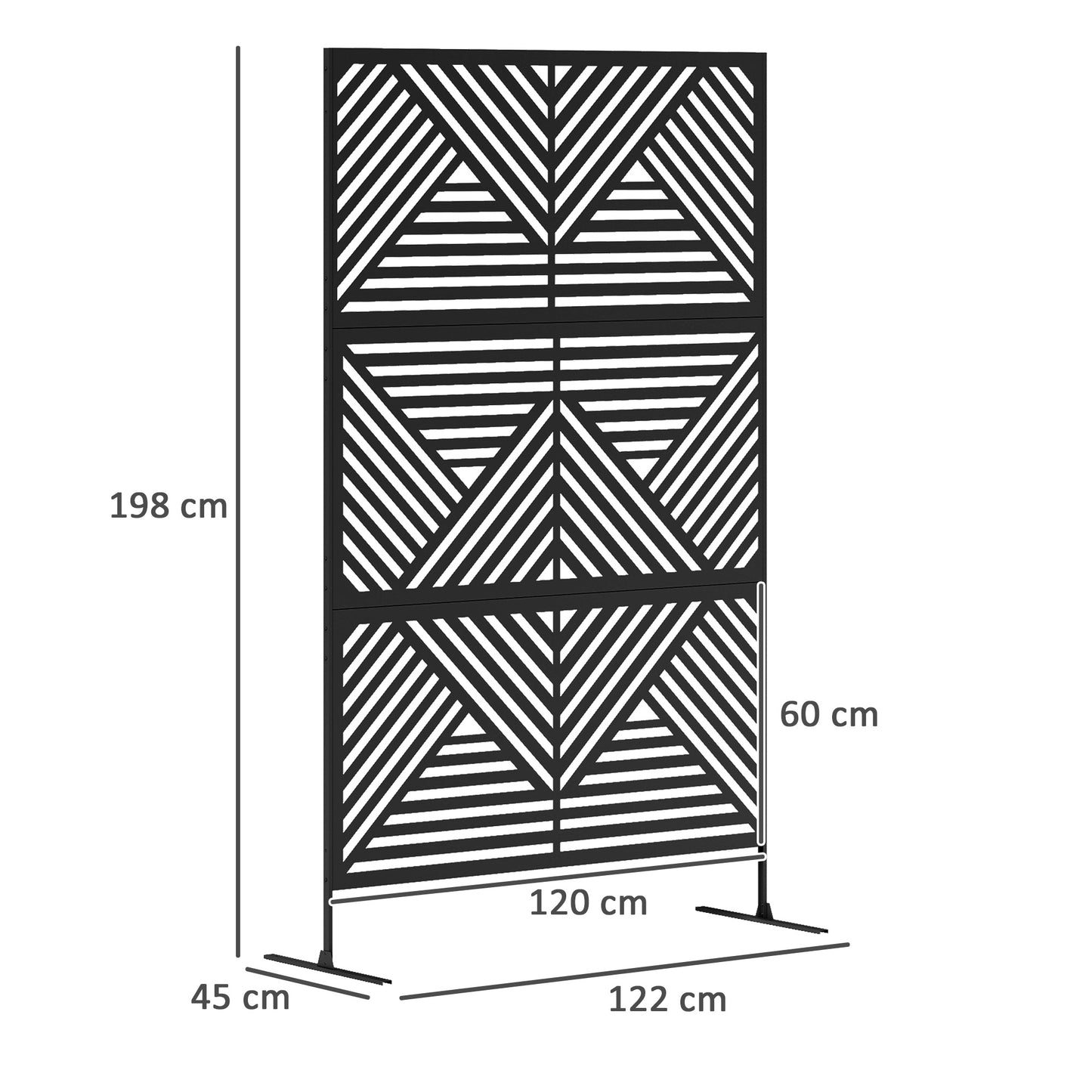 Decorative Garden Privacy Screen with Stand (1)