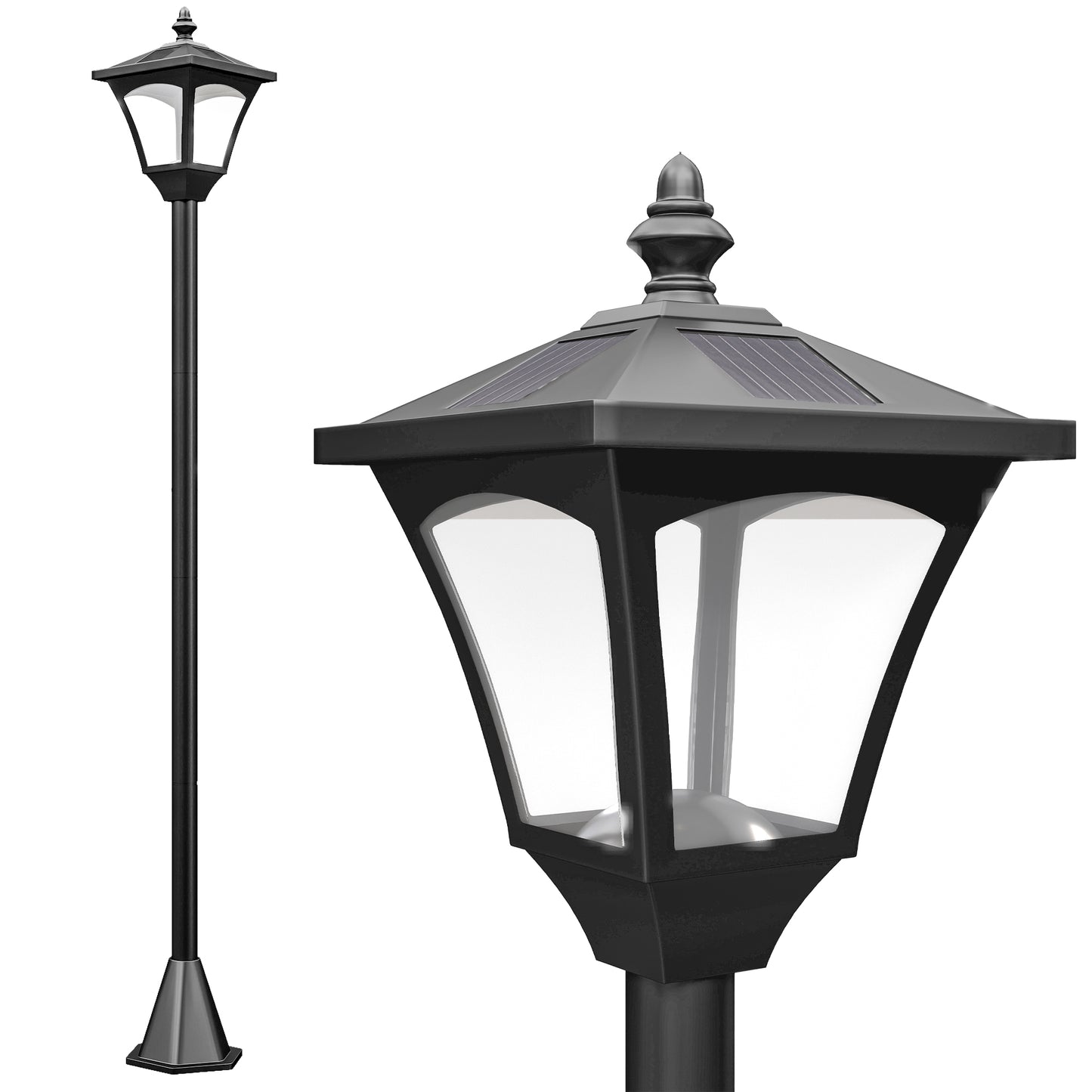 1.2m Solar Powered Outdoor Lamp Post