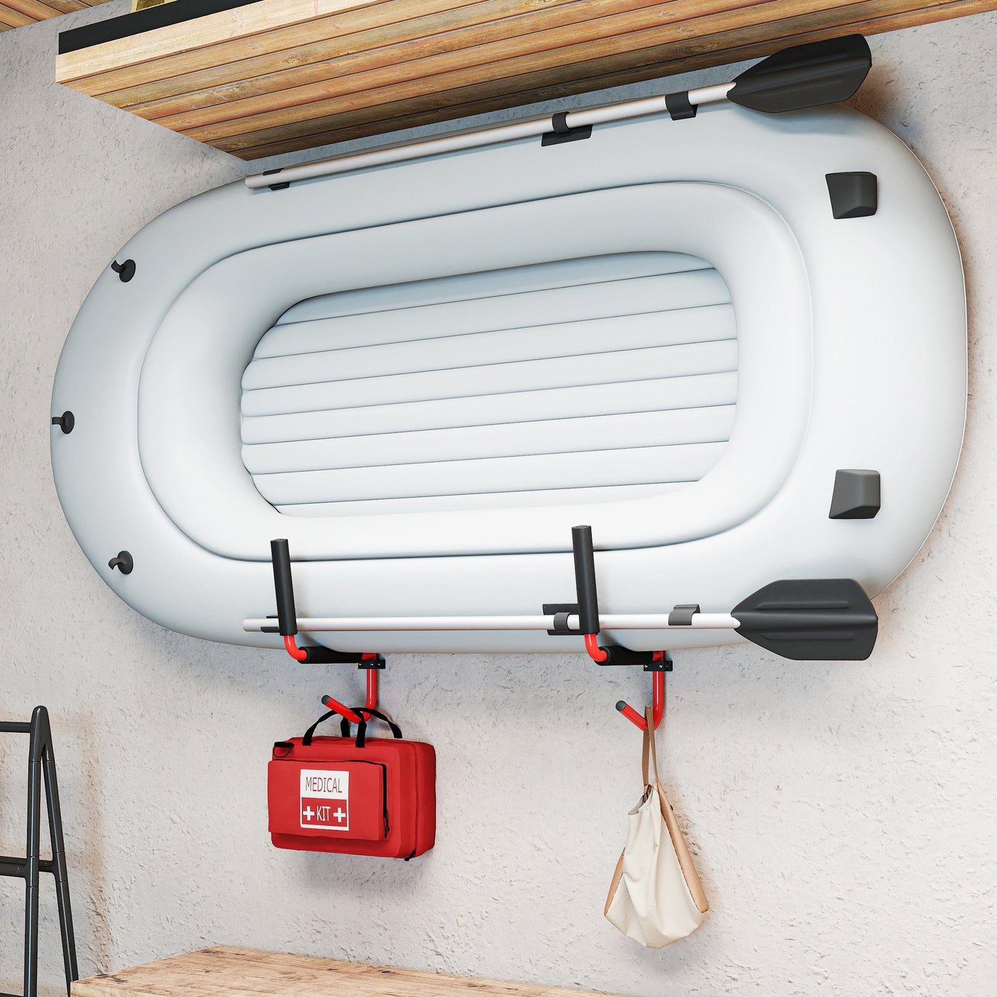 Kayak Canoe Heavy Duty Wall Mounted Storage Holder Rack Heavy Duty