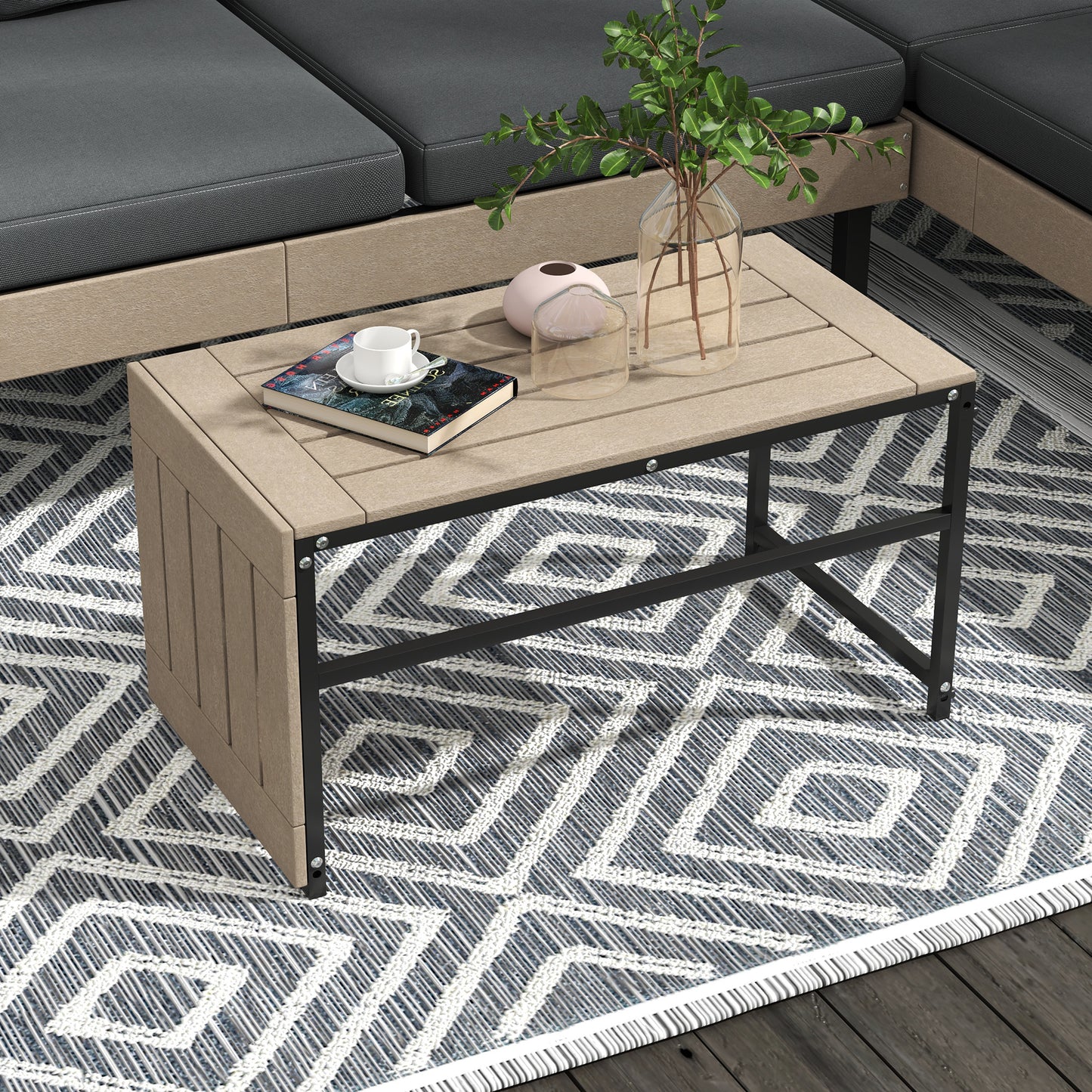 Three-Piece 'L' Garden Sofa Set