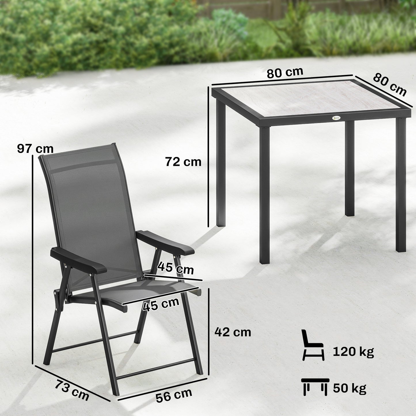 5 Pieces Outdoor Dining Set