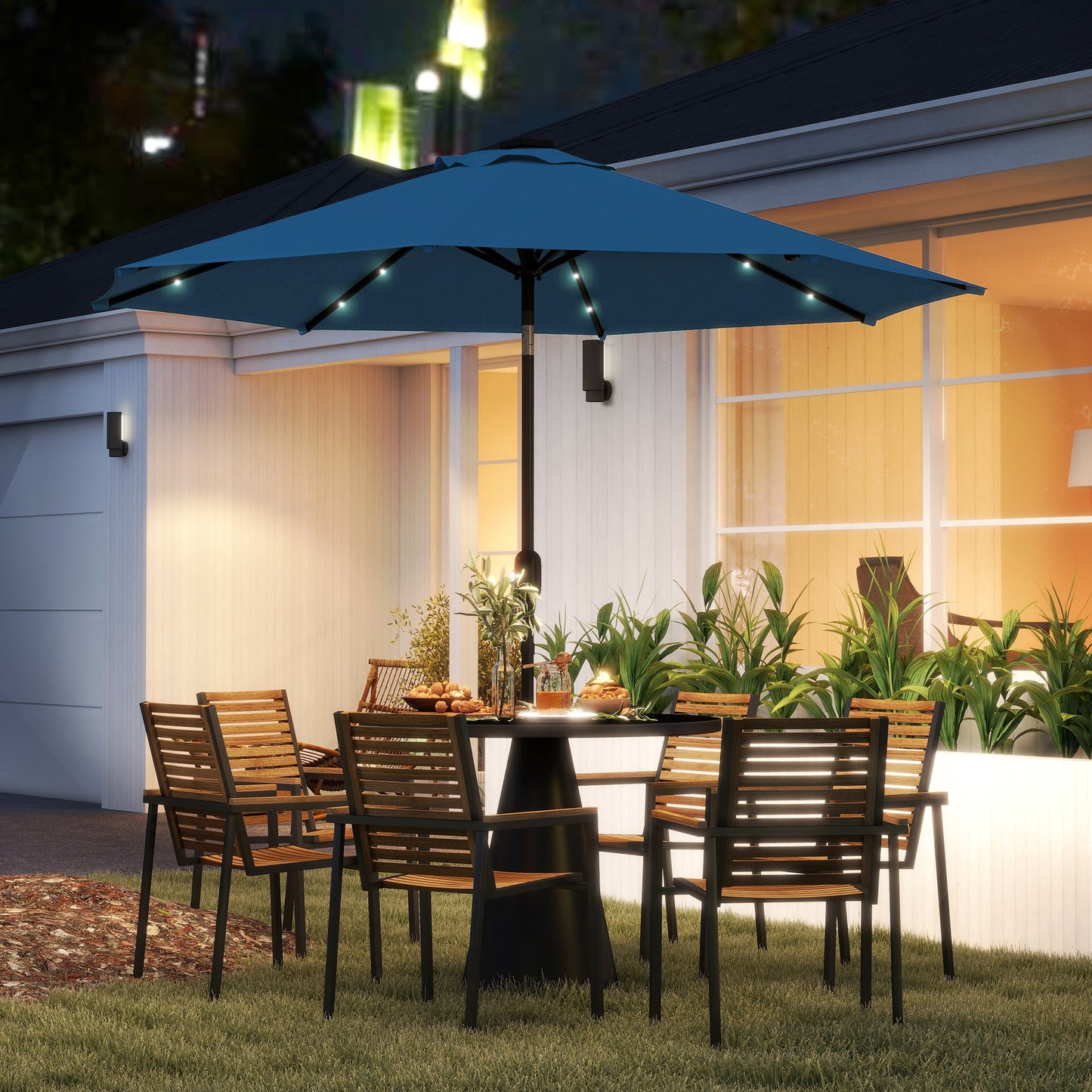 2.7m LED Light Parasol Umbrella