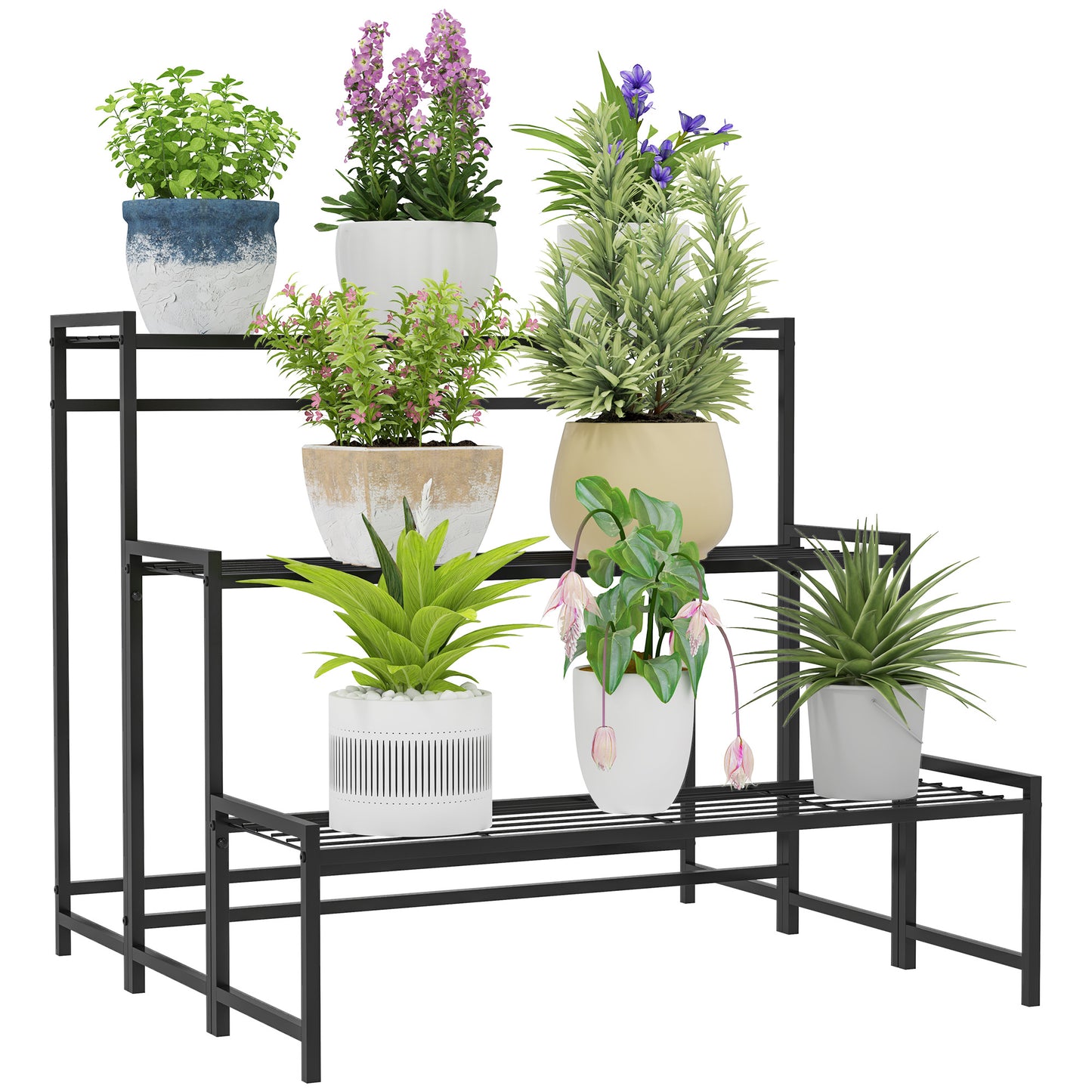 Three-Tier Metal Plant Shelf