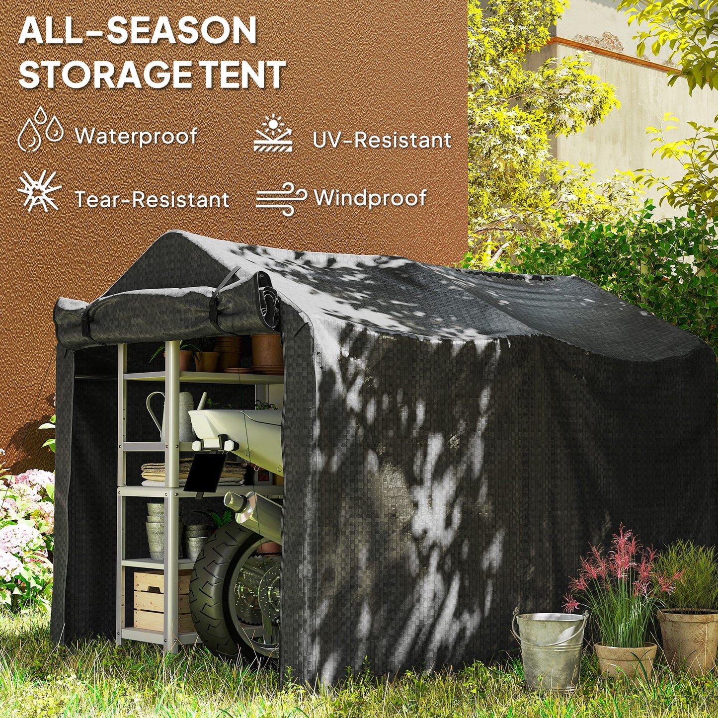 2.2 x 1.6 m Garden Storage Tent