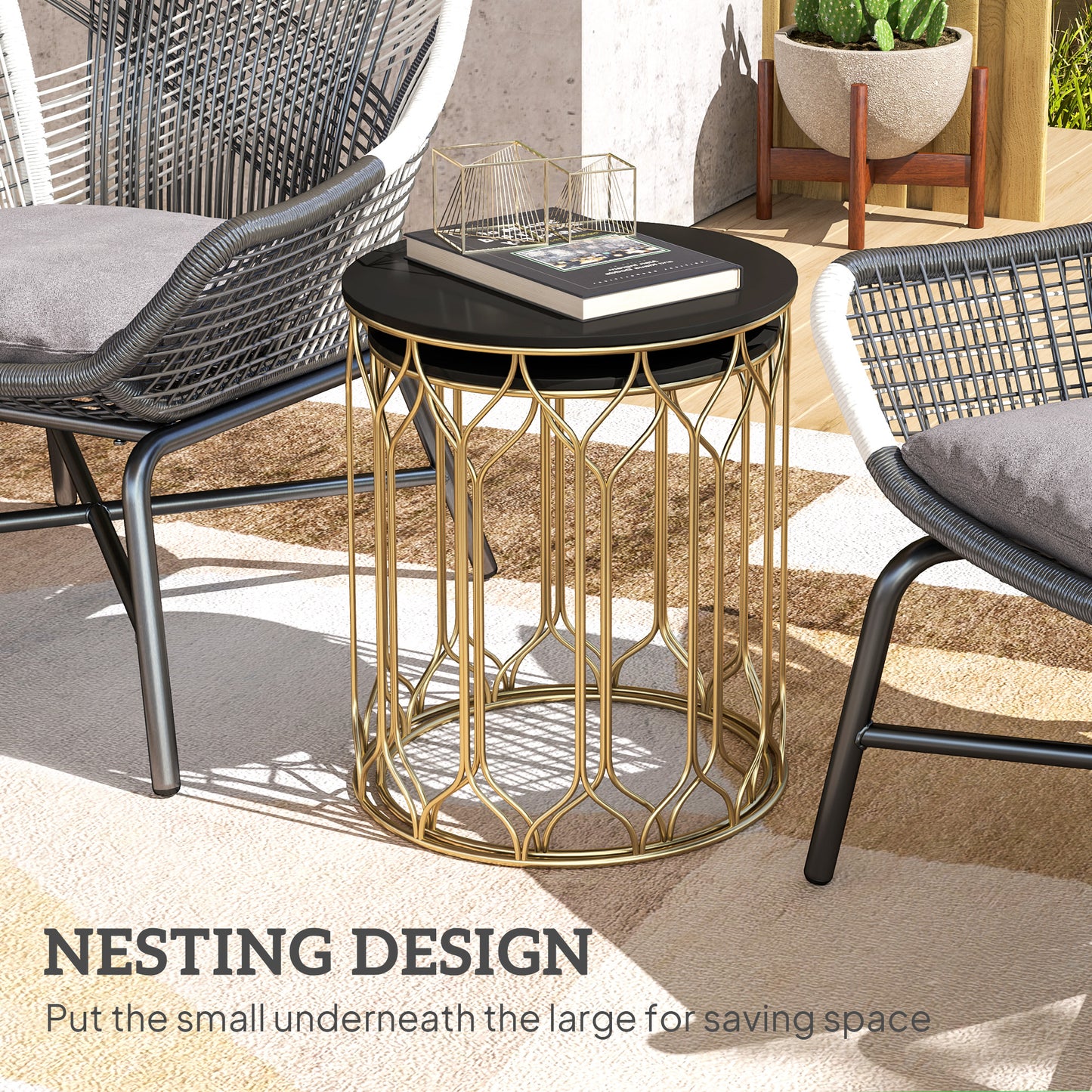 Round Coffee Table Set of 2