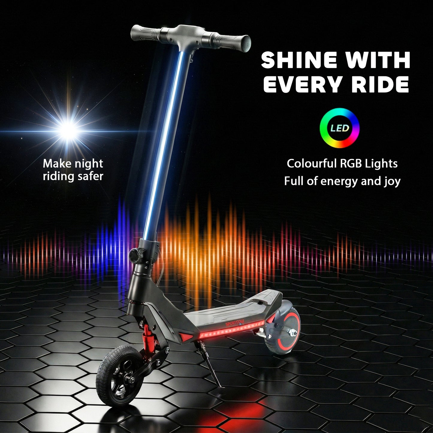 Electric Scooter for Kids, Foldable E Scooter for Age Age 6+
