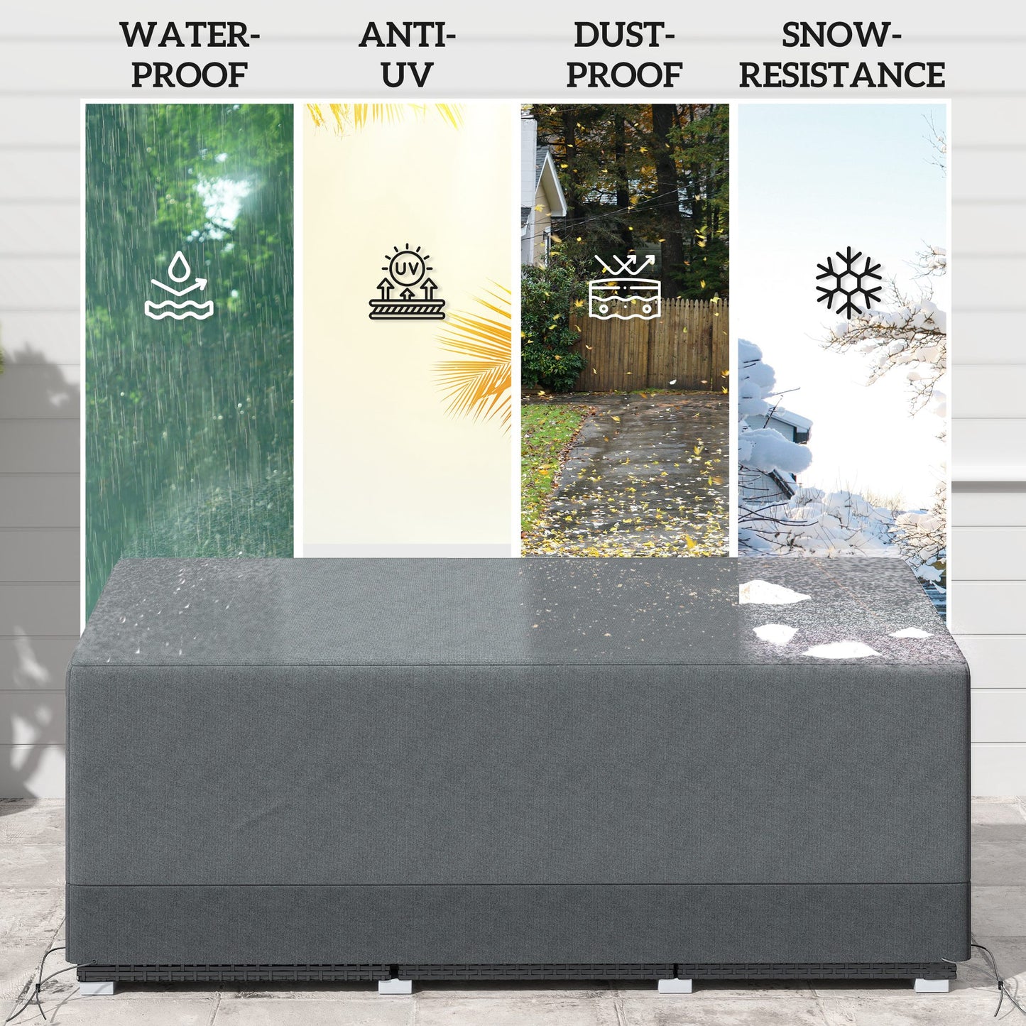 Rectangular Patio Garden Furniture Cover Waterproof