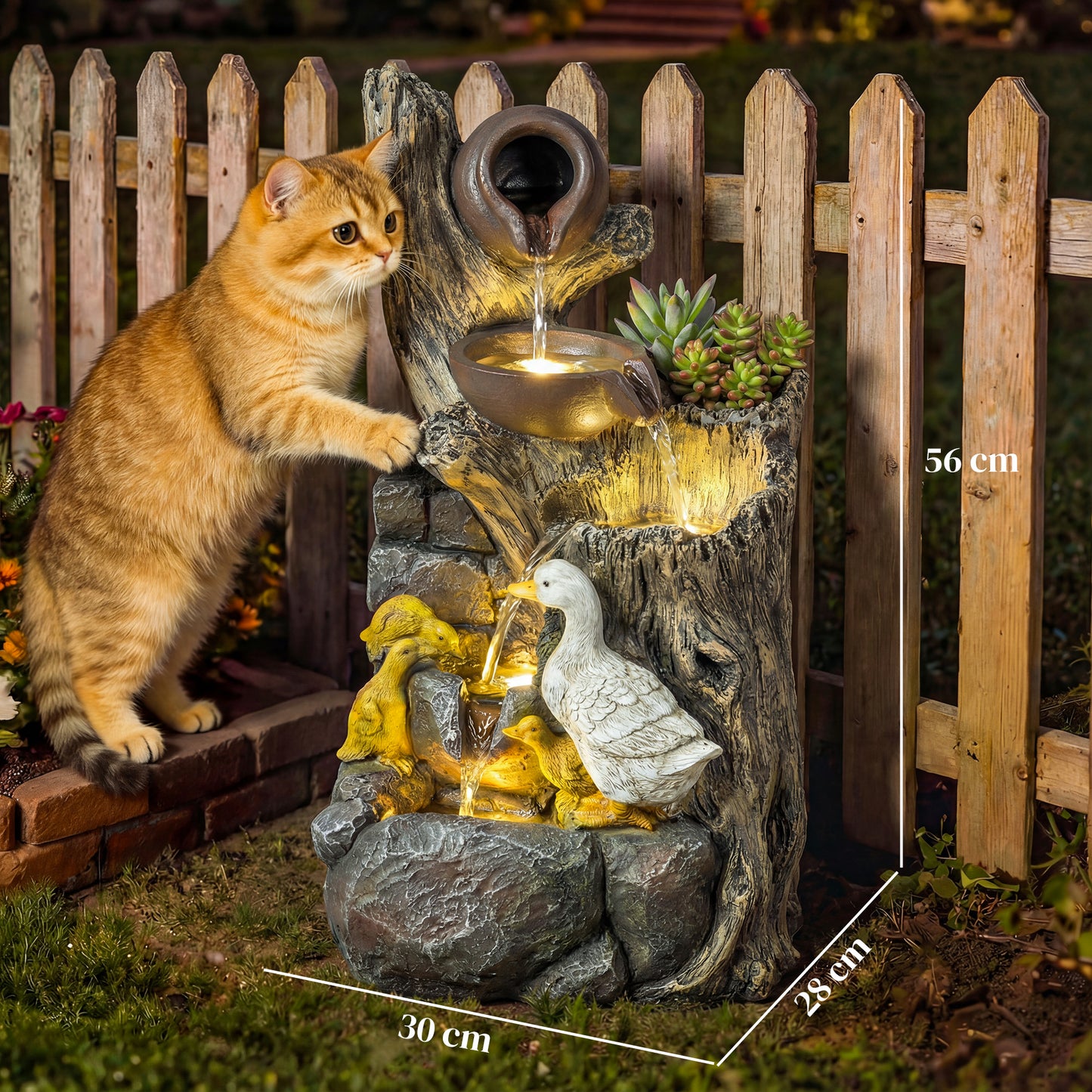 5-Tier Outdoor Waterfall Fountain