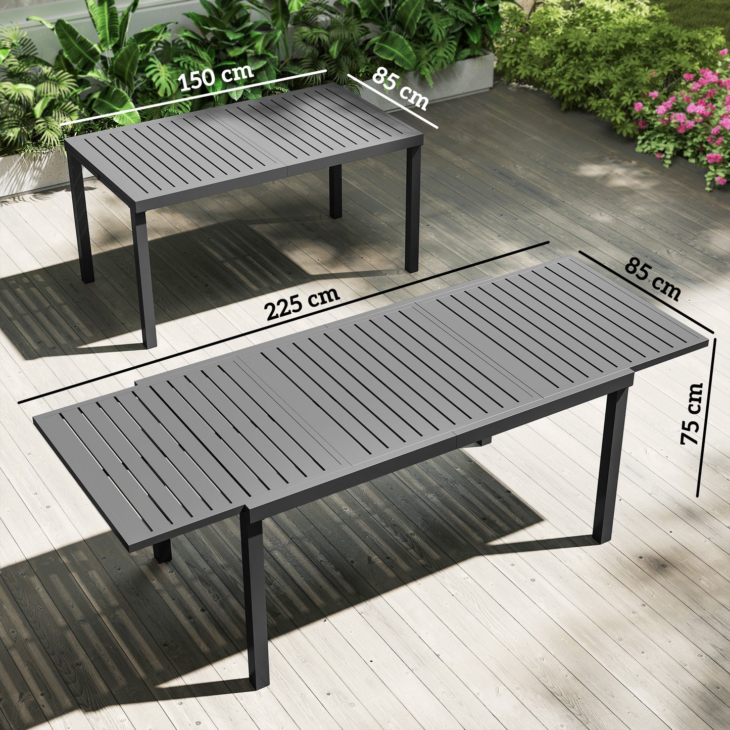 Extending Garden Table for 6-8 People