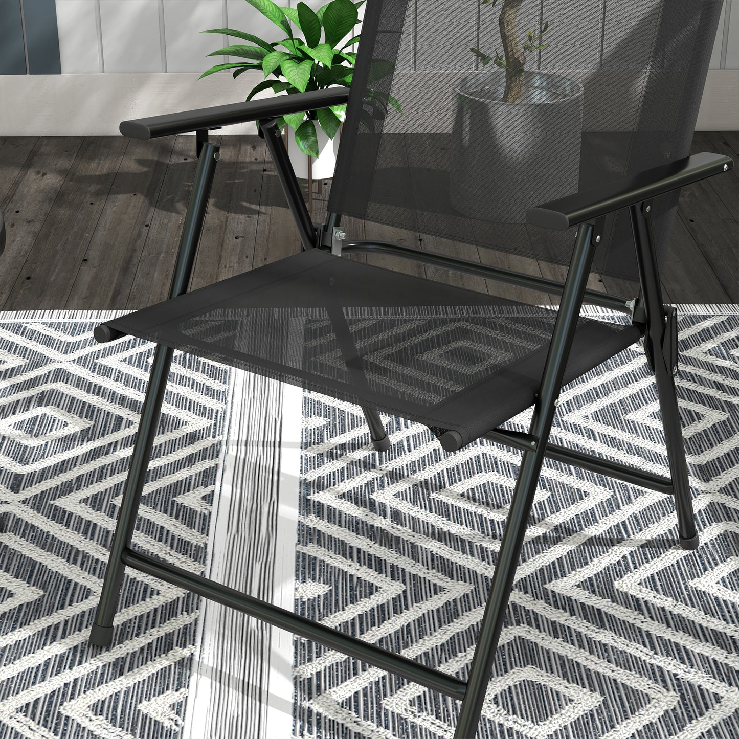Three-Piece Garden Seat Set, with Glass-Top Table