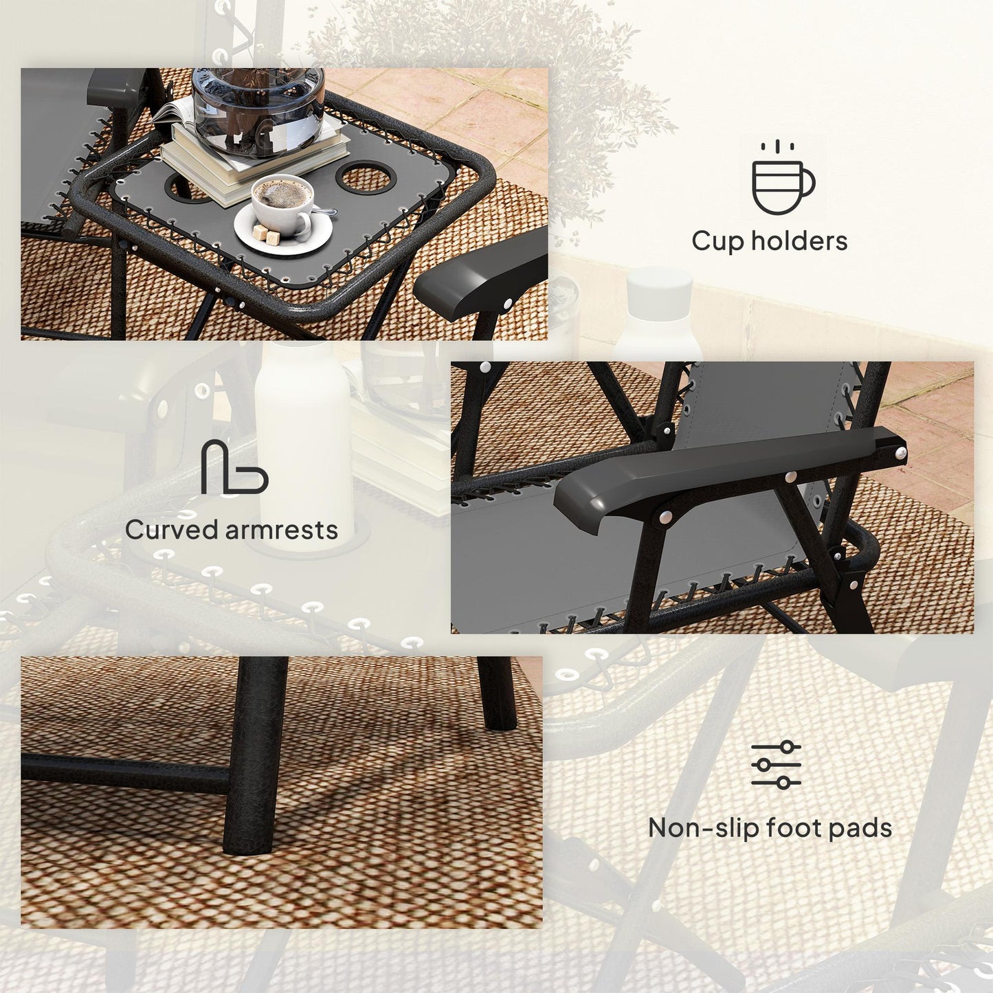 Three-Piece Garden Table and Chair Set