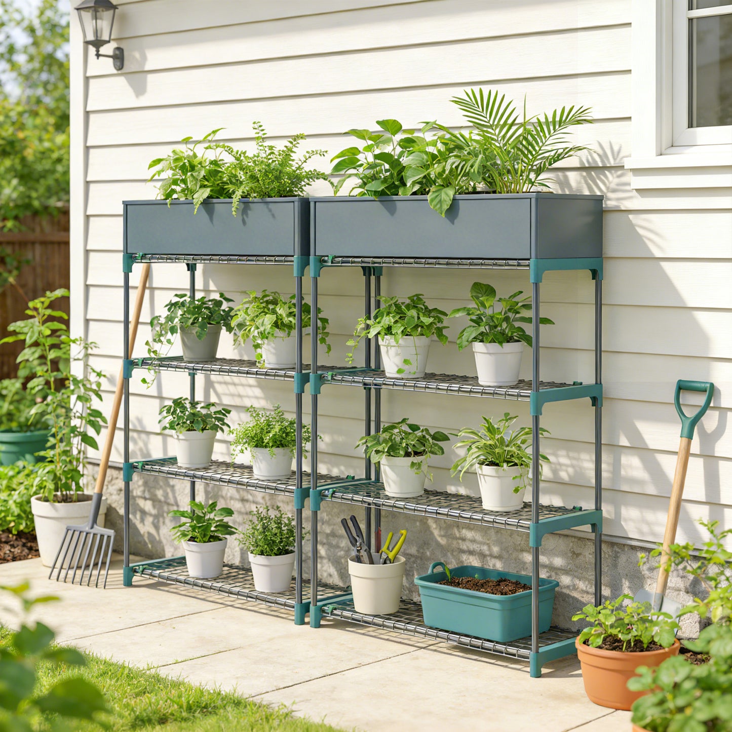4-Tier Plant Stand Indoor Outdoor