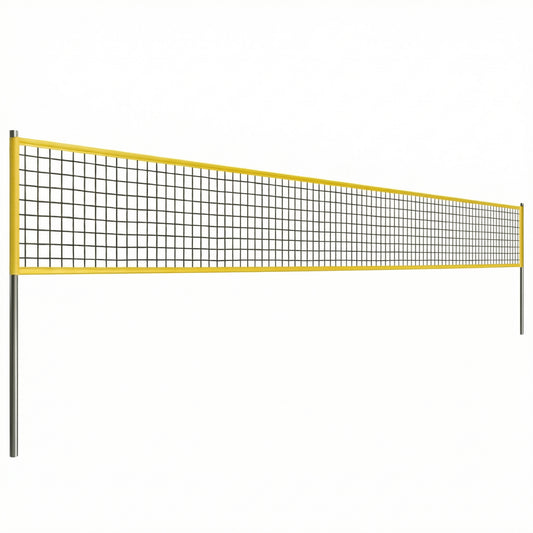 Portable Volleyball Net Set with Adjustable Height Steel Poles