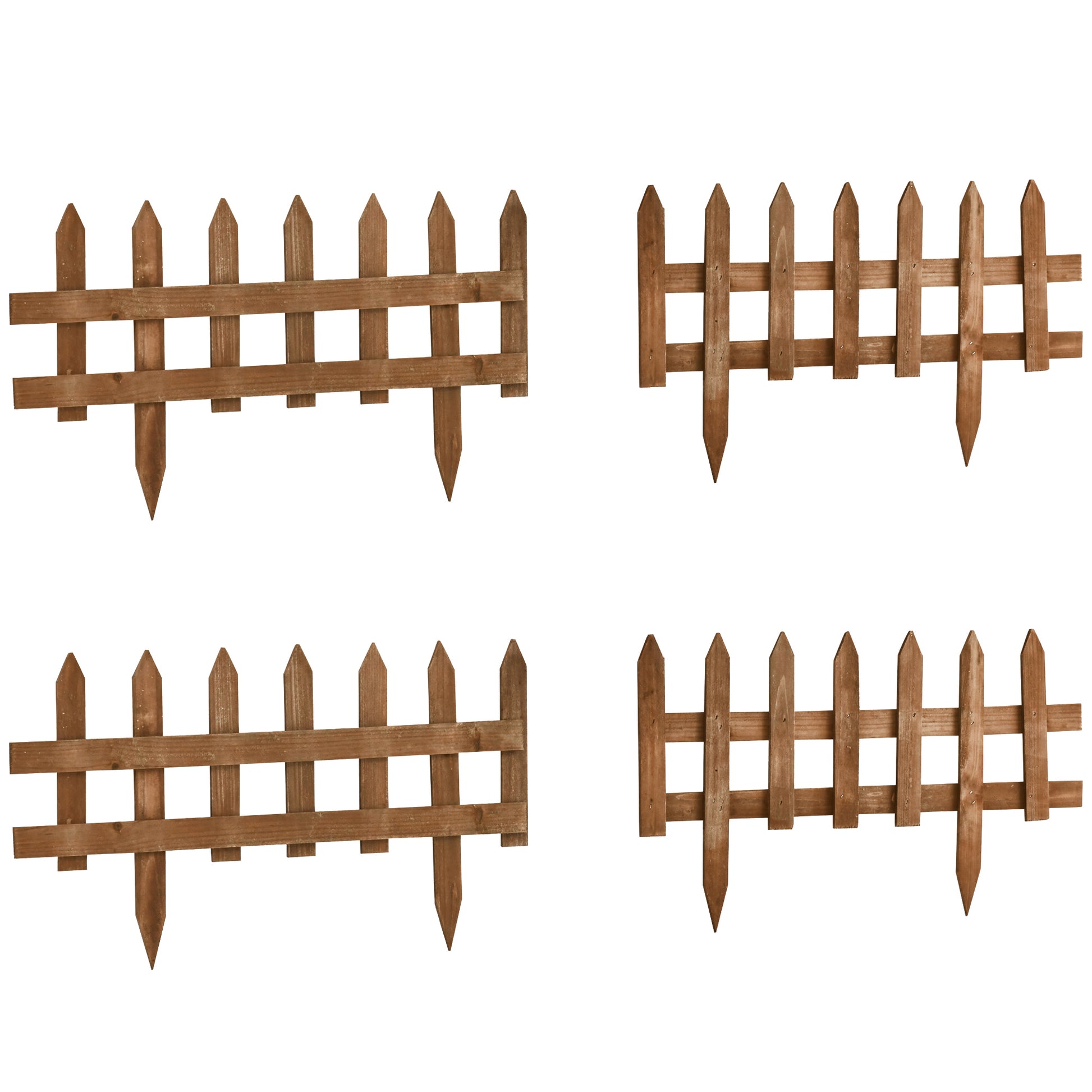 Pack of 24 Wooden Border Fences