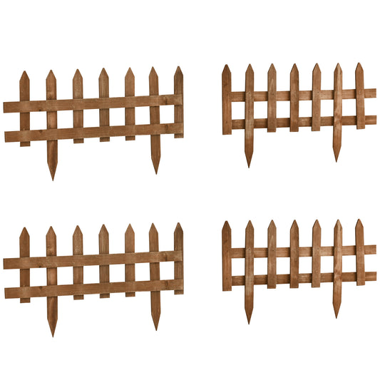 Pack of 24 Wooden Border Fences